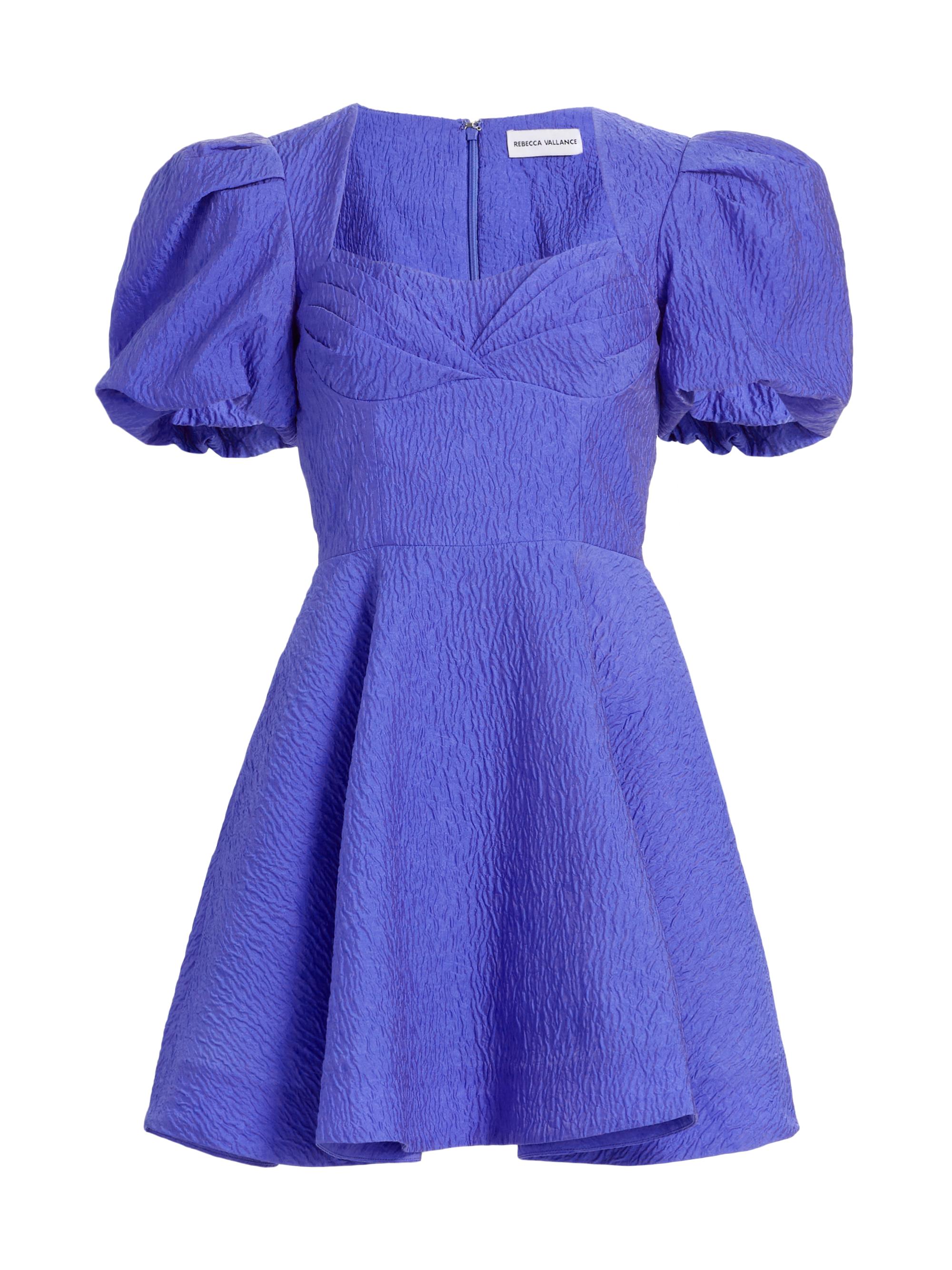 Rebecca Vallance Women's Viola Puff-Sleeve Minidress - Periwinkle Blue