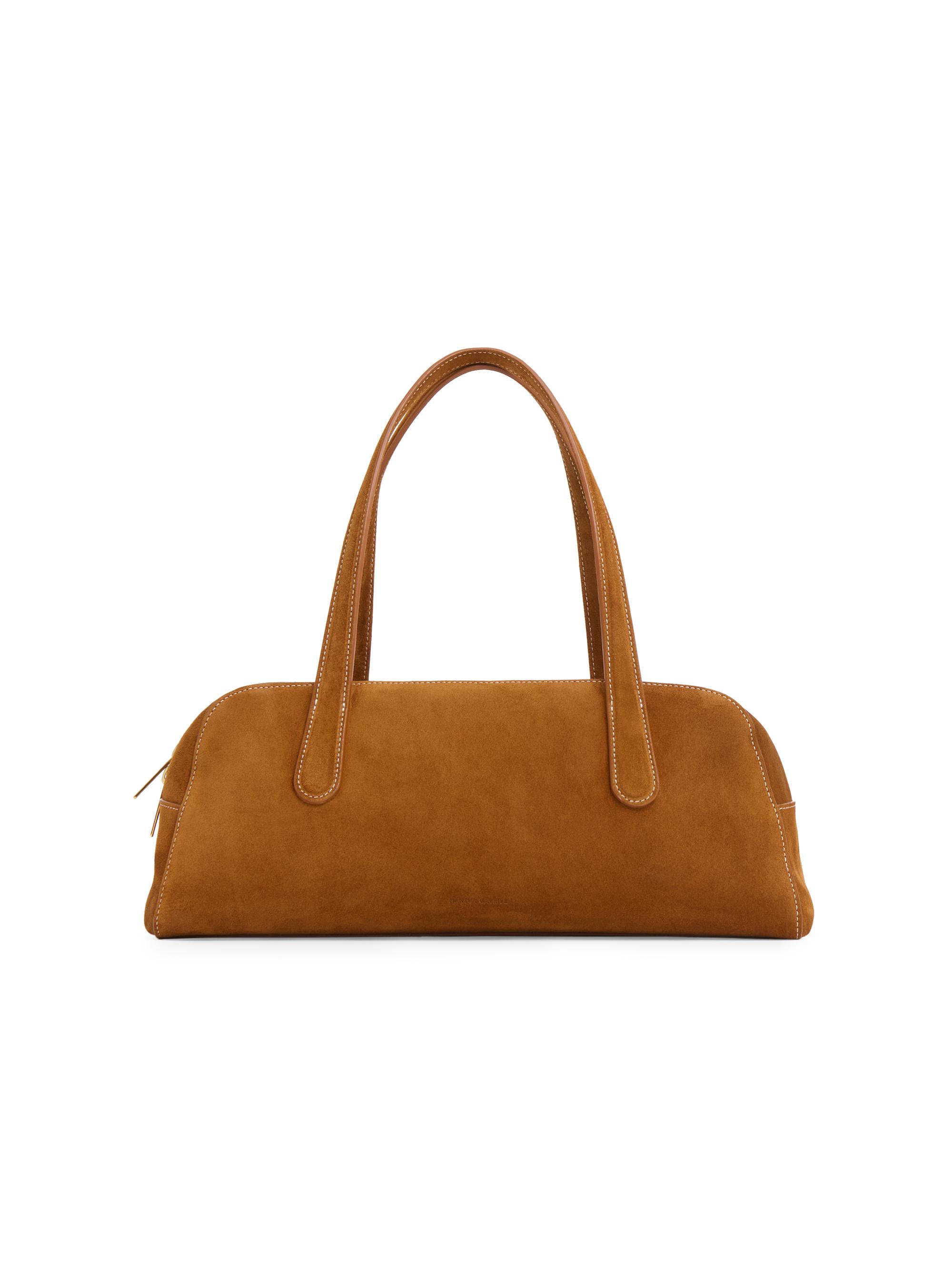 Mansur Gavriel Women's Helios Suede Shoulder Bag - Saddle
