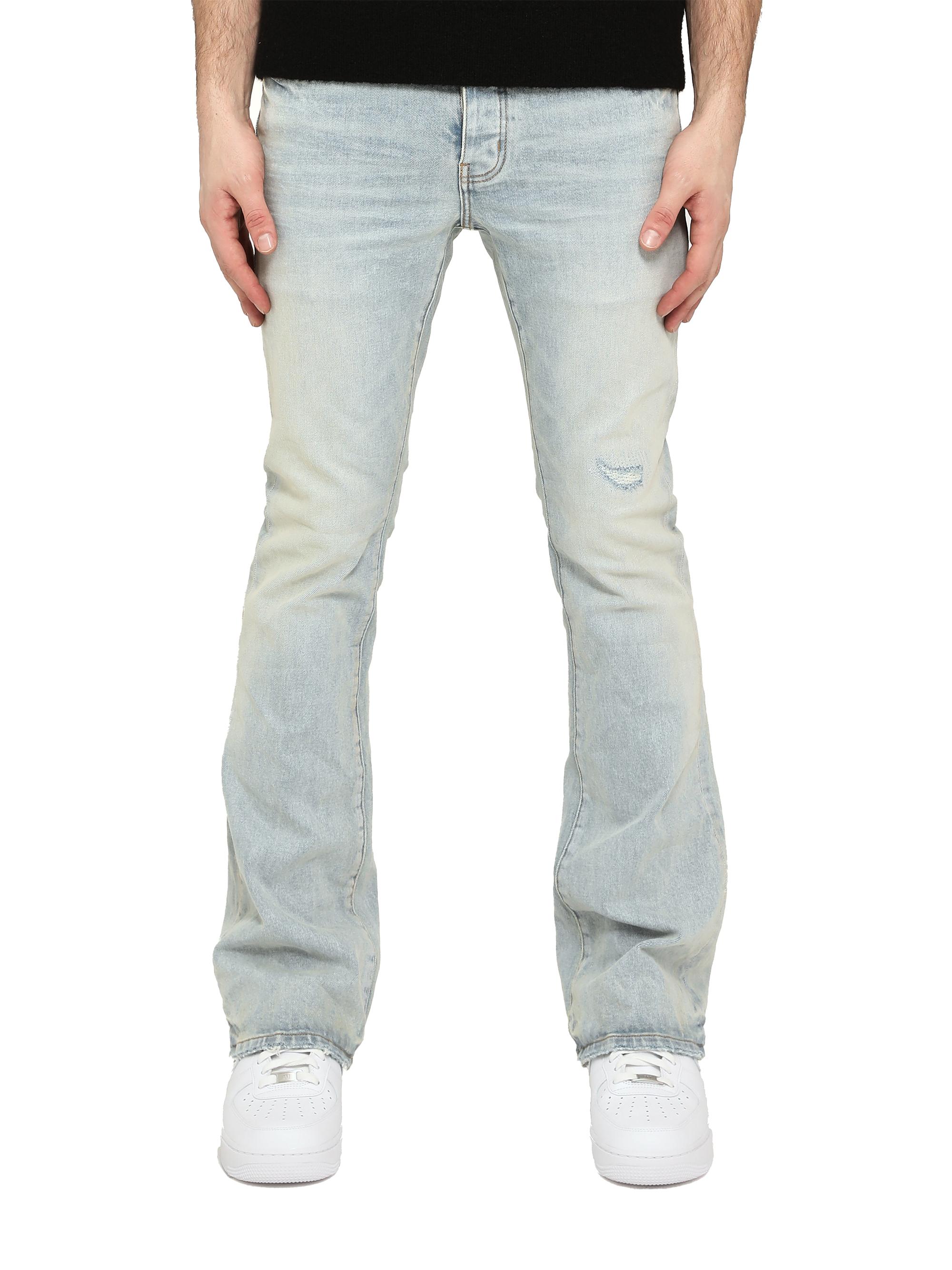 Purple Brand Embossed Stretch-Cotton Flared Jeans | Saks Fifth Avenue