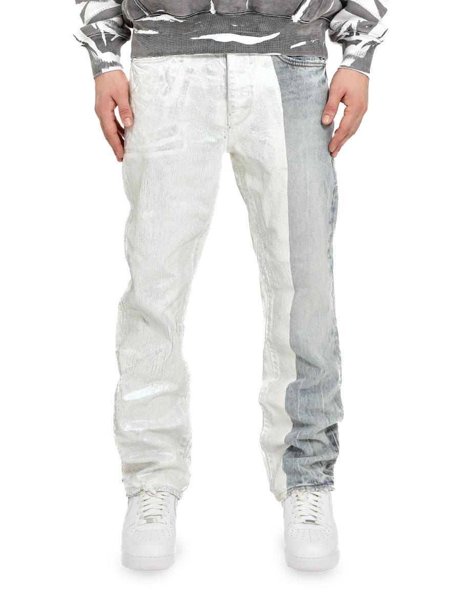 Purple Brand Crackle Two-Tone Straight Jeans | Saks Fifth Avenue