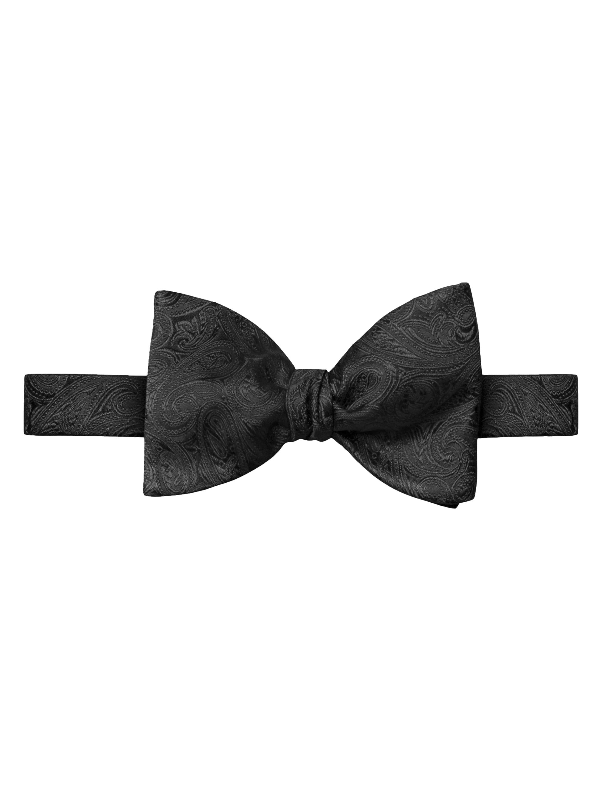 Eton Men's Paisley Silk Bow Tie - Black