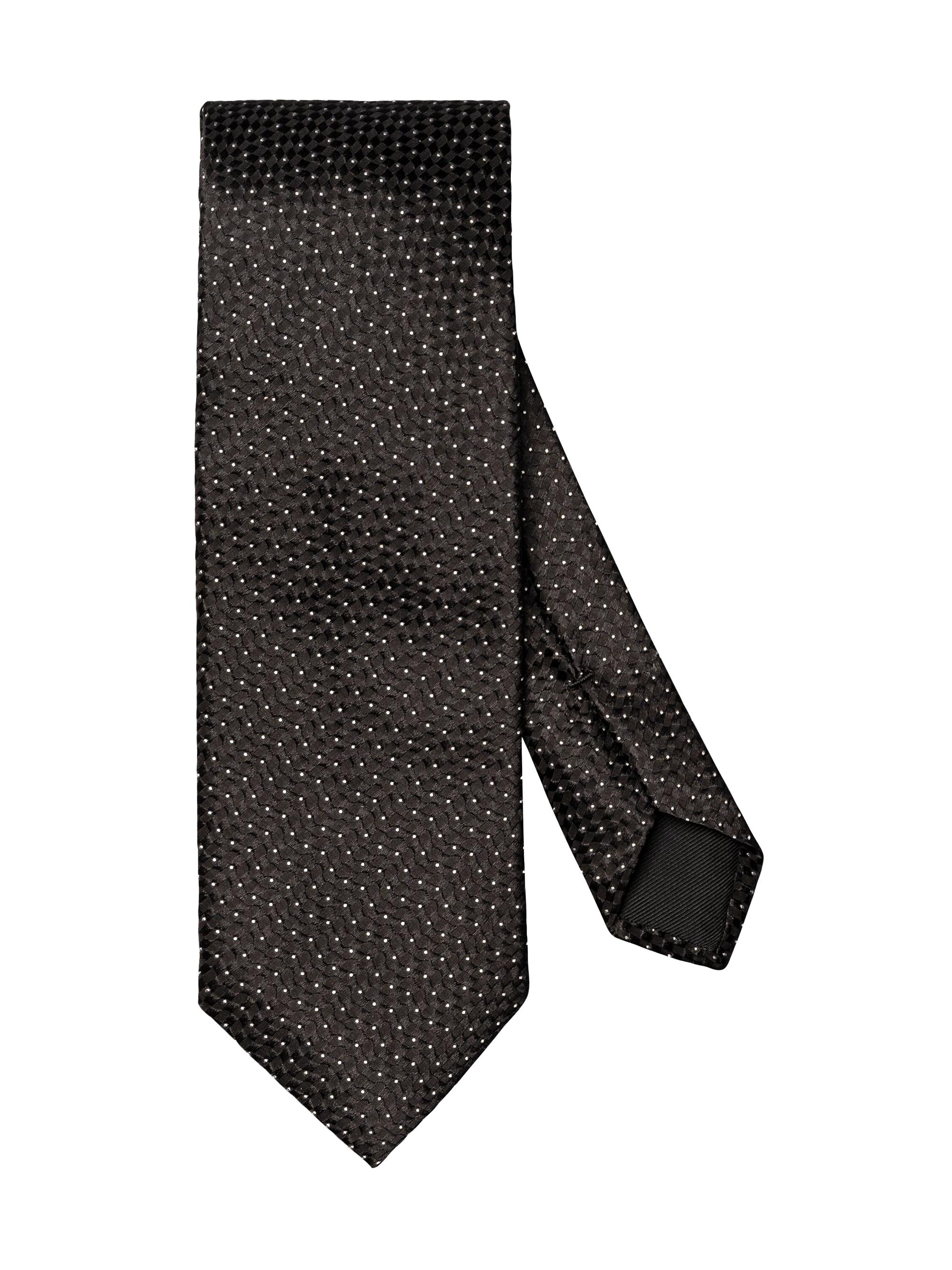 Eton Men's Pin-Dot Silk Tie - Black