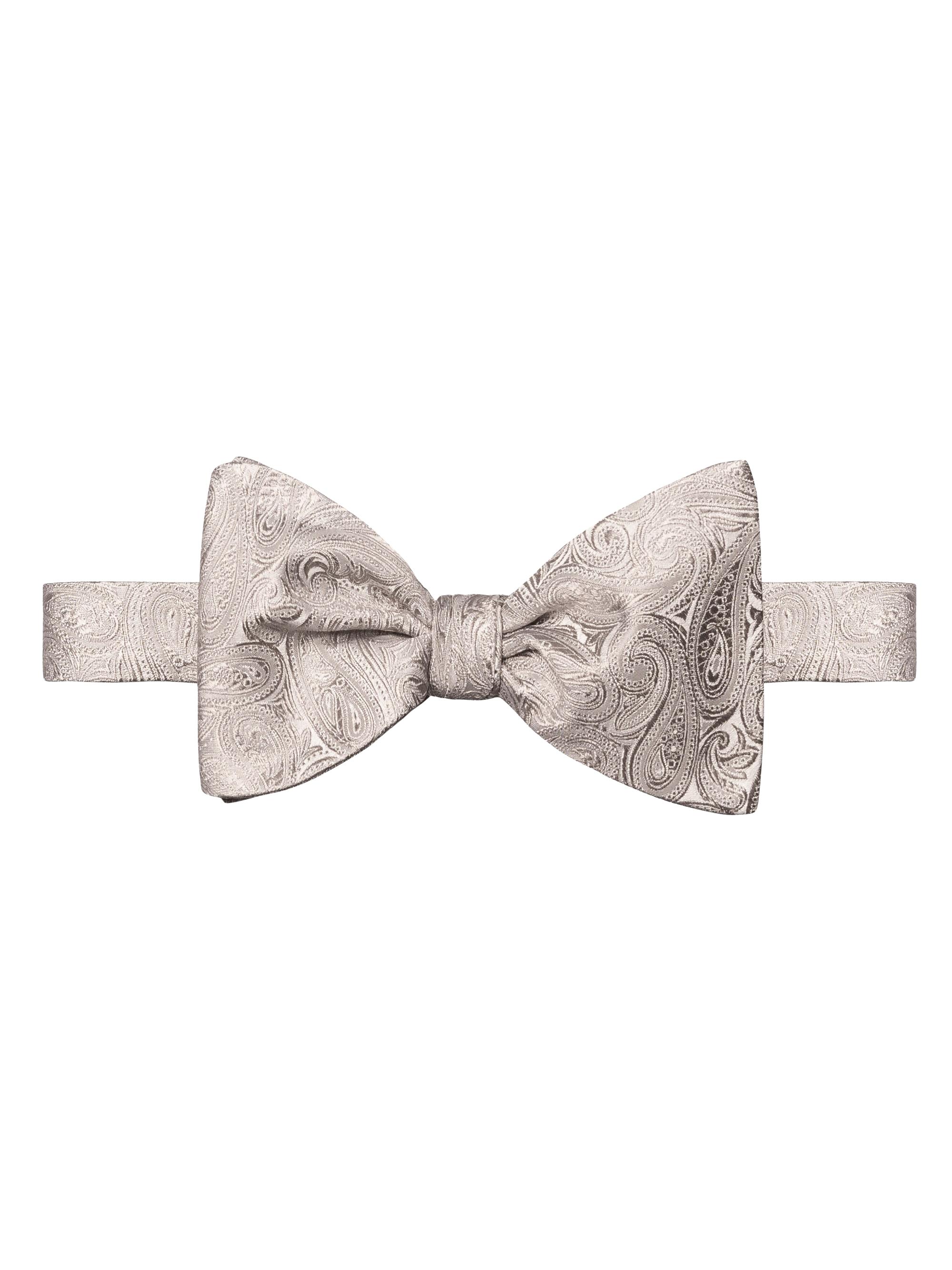Eton Men's Paisley Silk Bow Tie - Grey