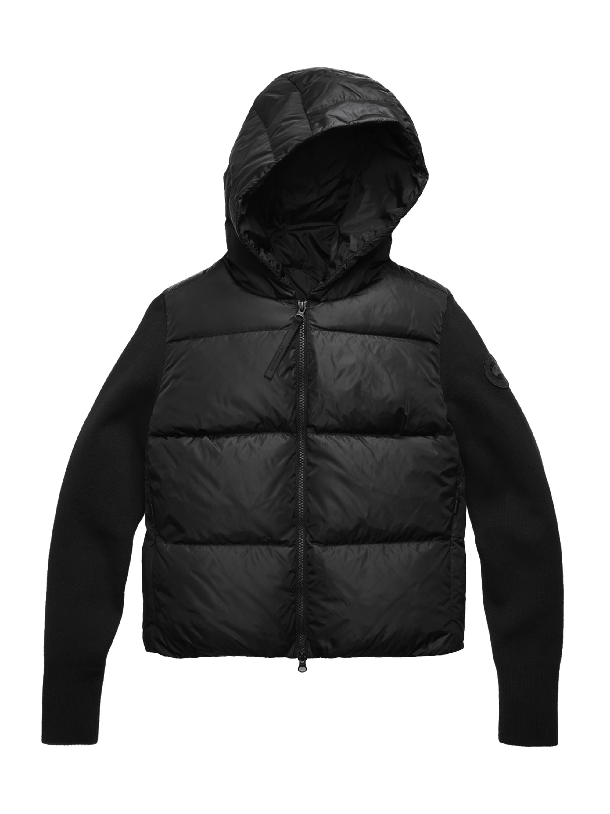 Canada Goose Women's Hybridge Wide Quilt Hooded Puffer Jacket - Black Noir | Thumbnail 8