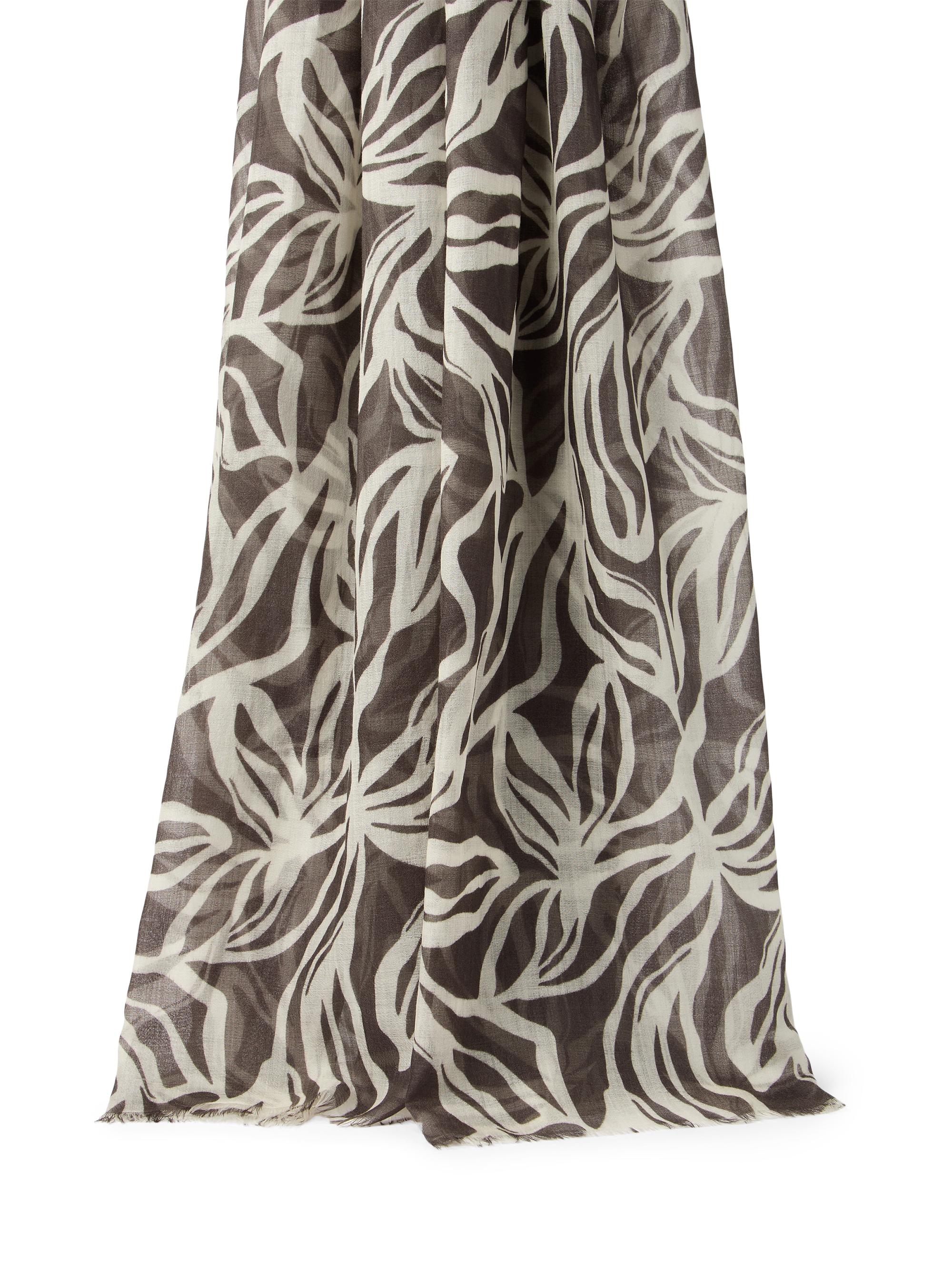 Brunello Cucinelli Women's Cashmere Floral Print Scarf - Cocoa