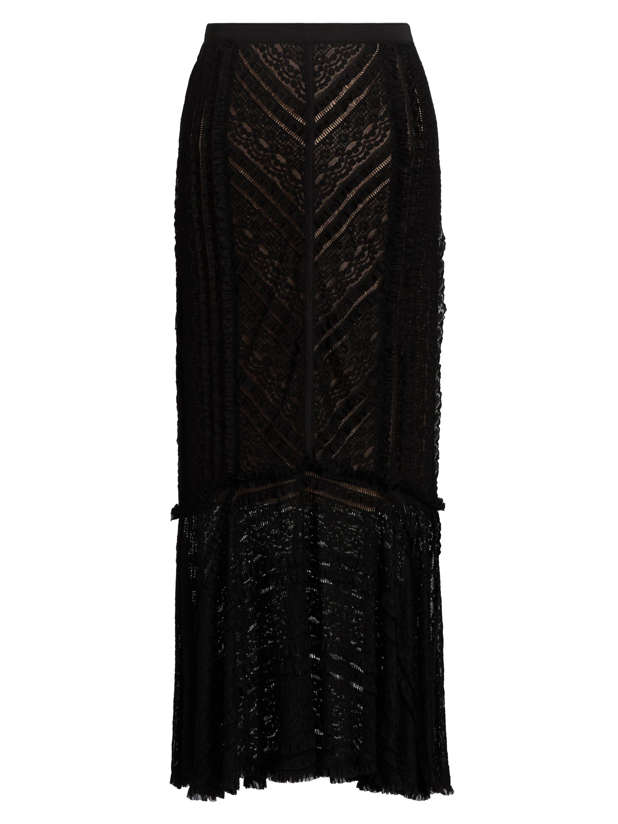 CINQ A SEPT Women's Maceio Lace Mid-Skirt - Black