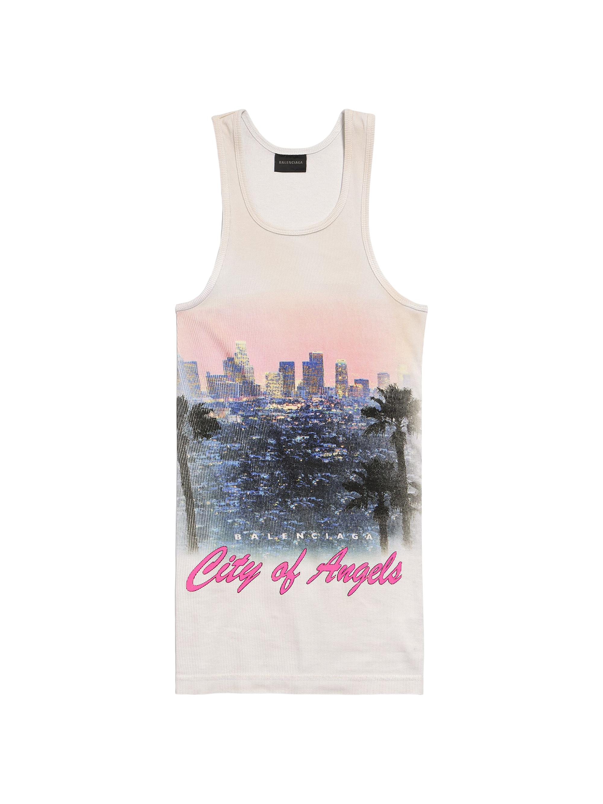 Balenciaga Women's City of Angels Tank Top - Dirty White