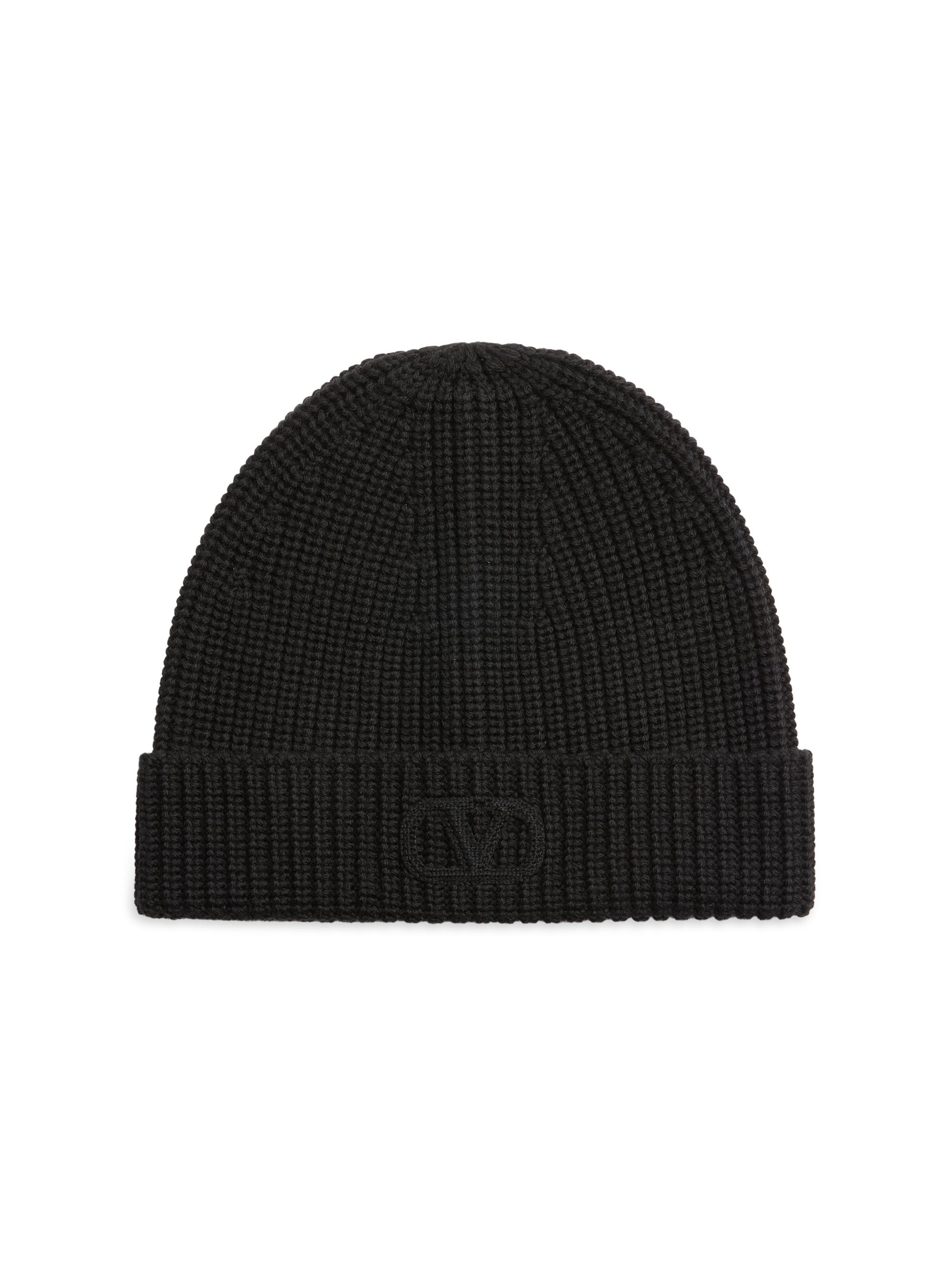 Valentino Garavani Men's Vlogo Signature Wool Beanie - Black