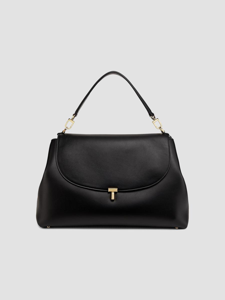 Toteme T-Lock Leather Satchel | Saks Fifth Avenue