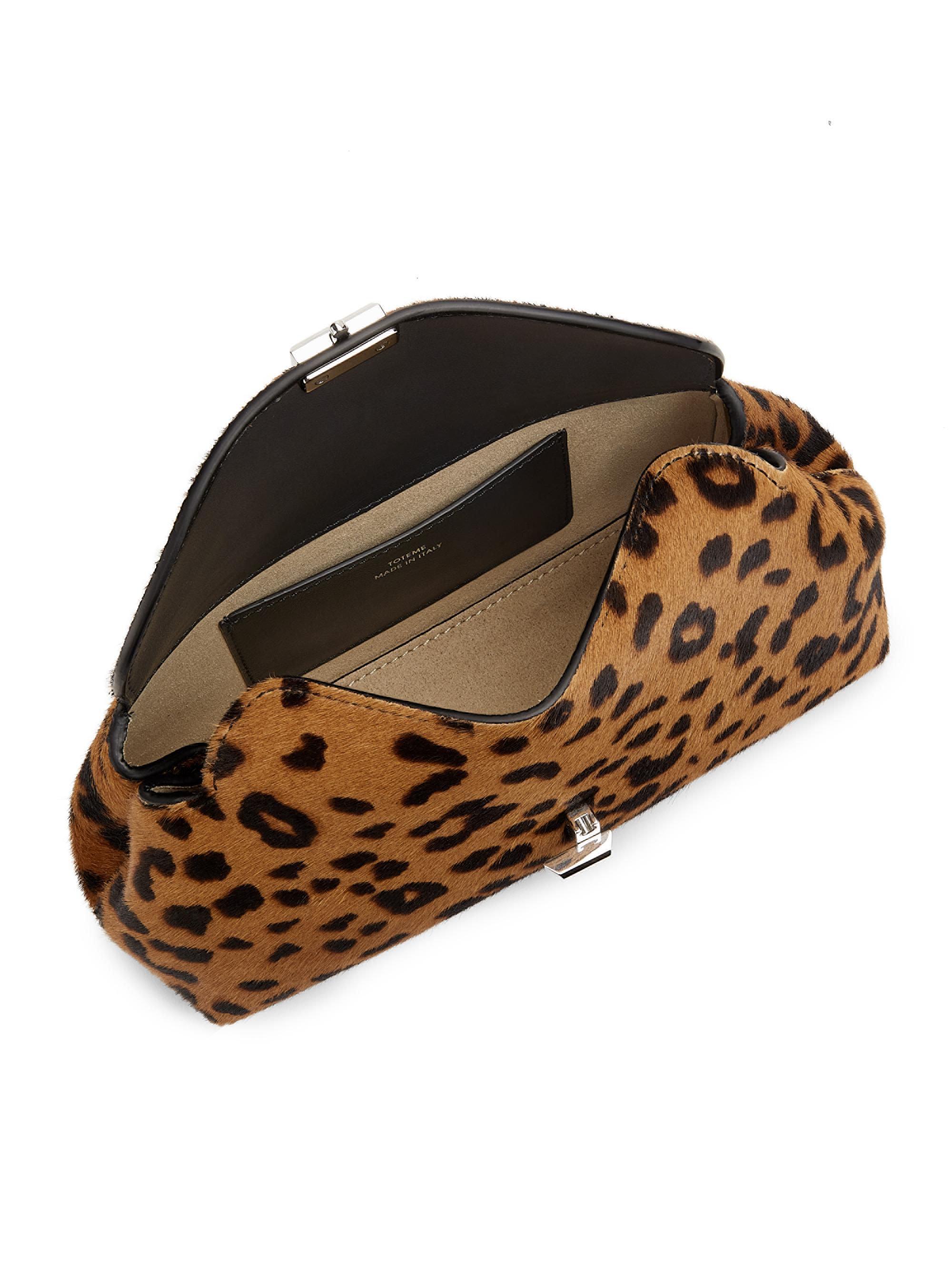 Toteme Mini T-Lock Naplack & Pony Hair Clutch | Saks Fifth Avenue