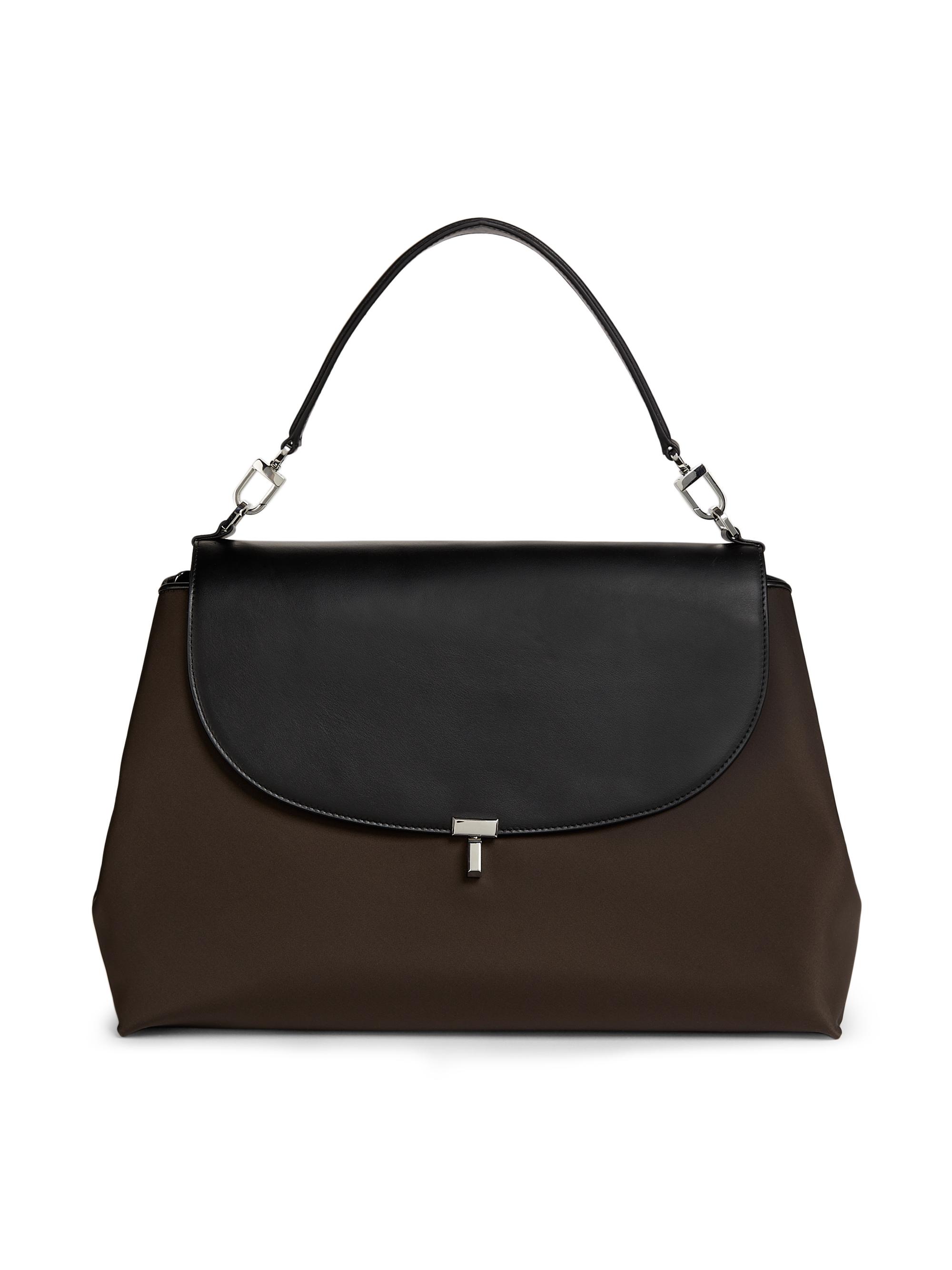 Toteme Women's T-Lock Nylon & Leather Satchel - Brown