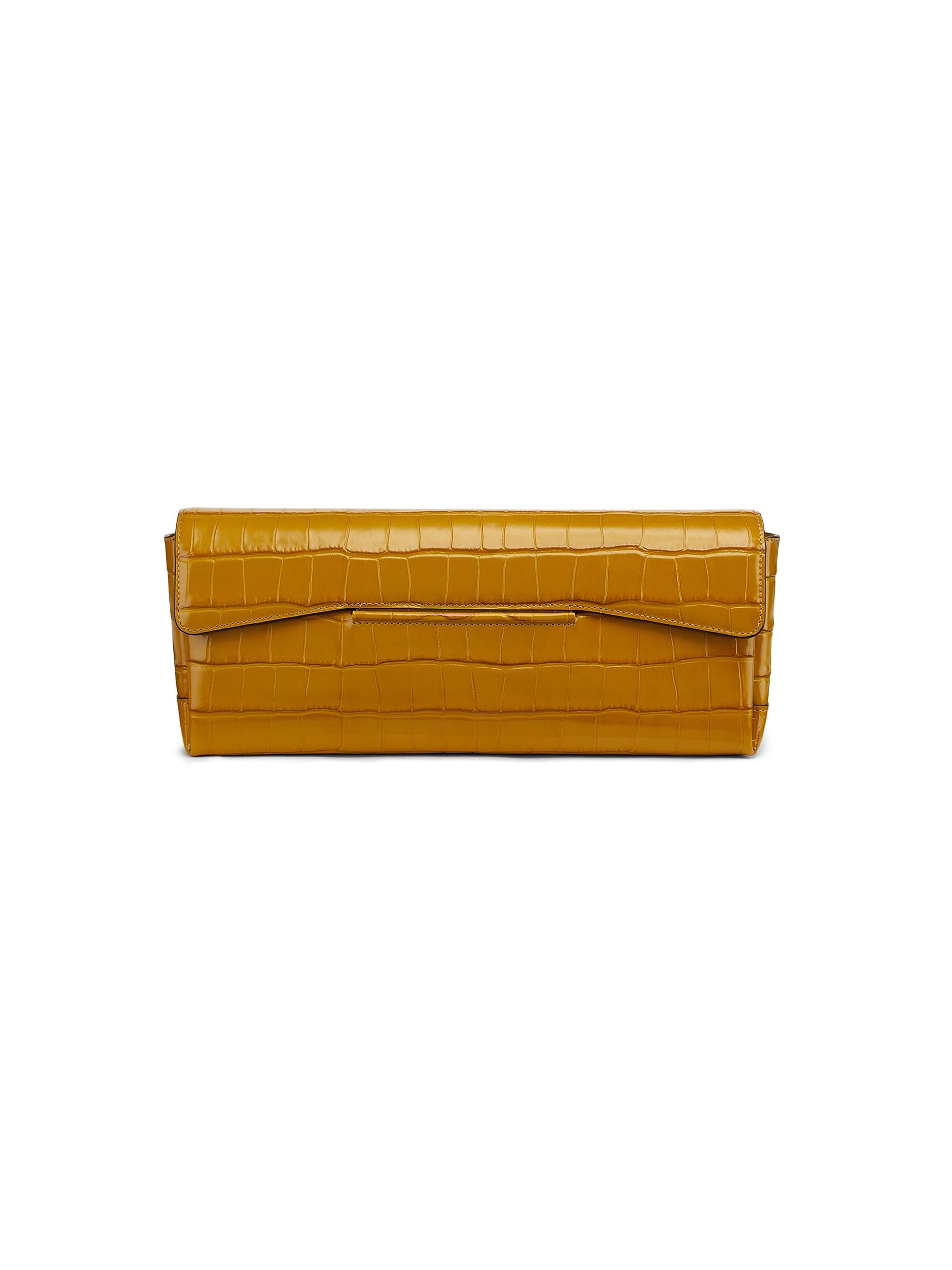 Toteme Soft Croco-Embossed T-Clutch | Saks Fifth Avenue
