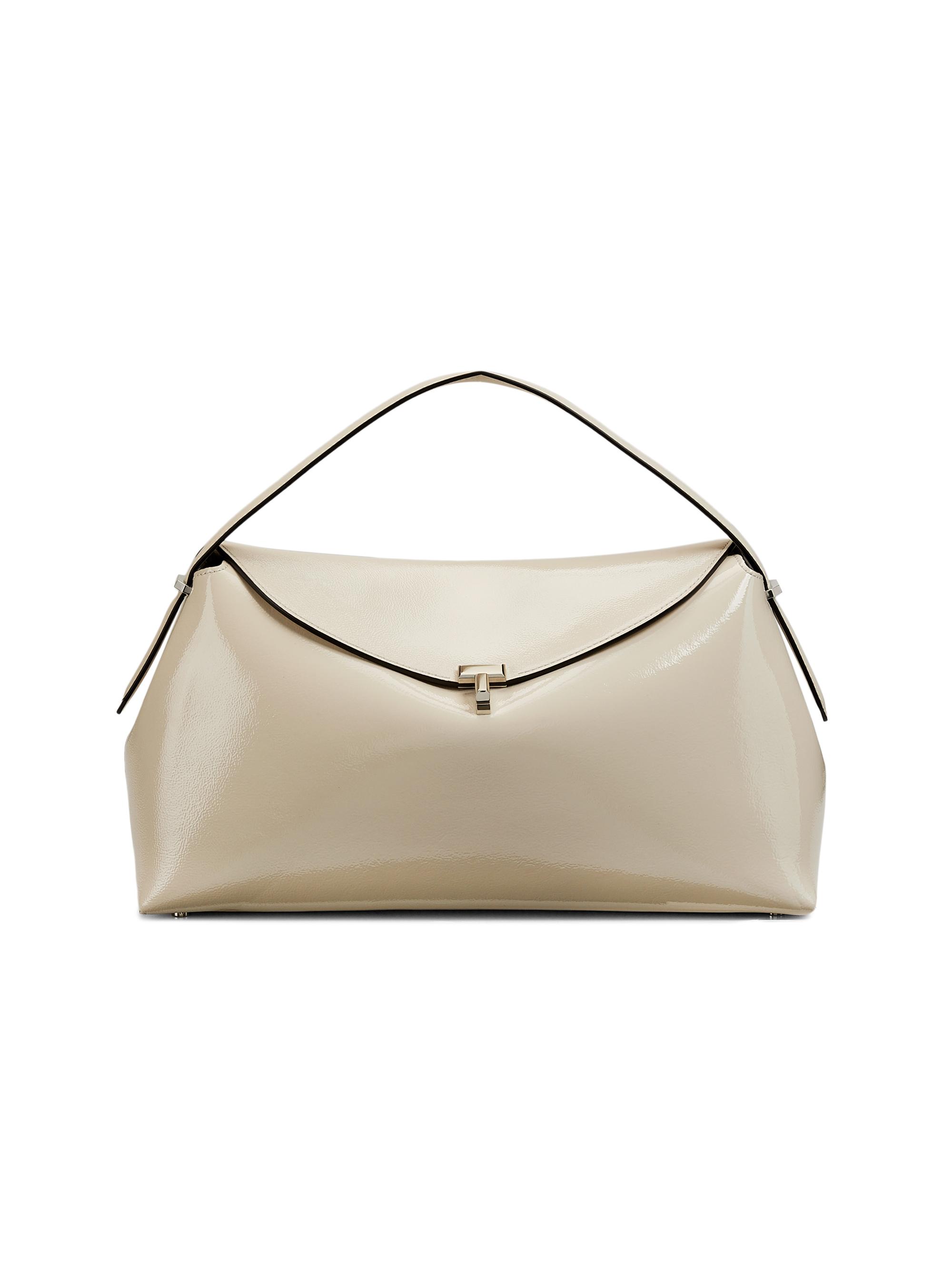 Toteme Women's T-Lock Naplack Top Handle Bag - Milk