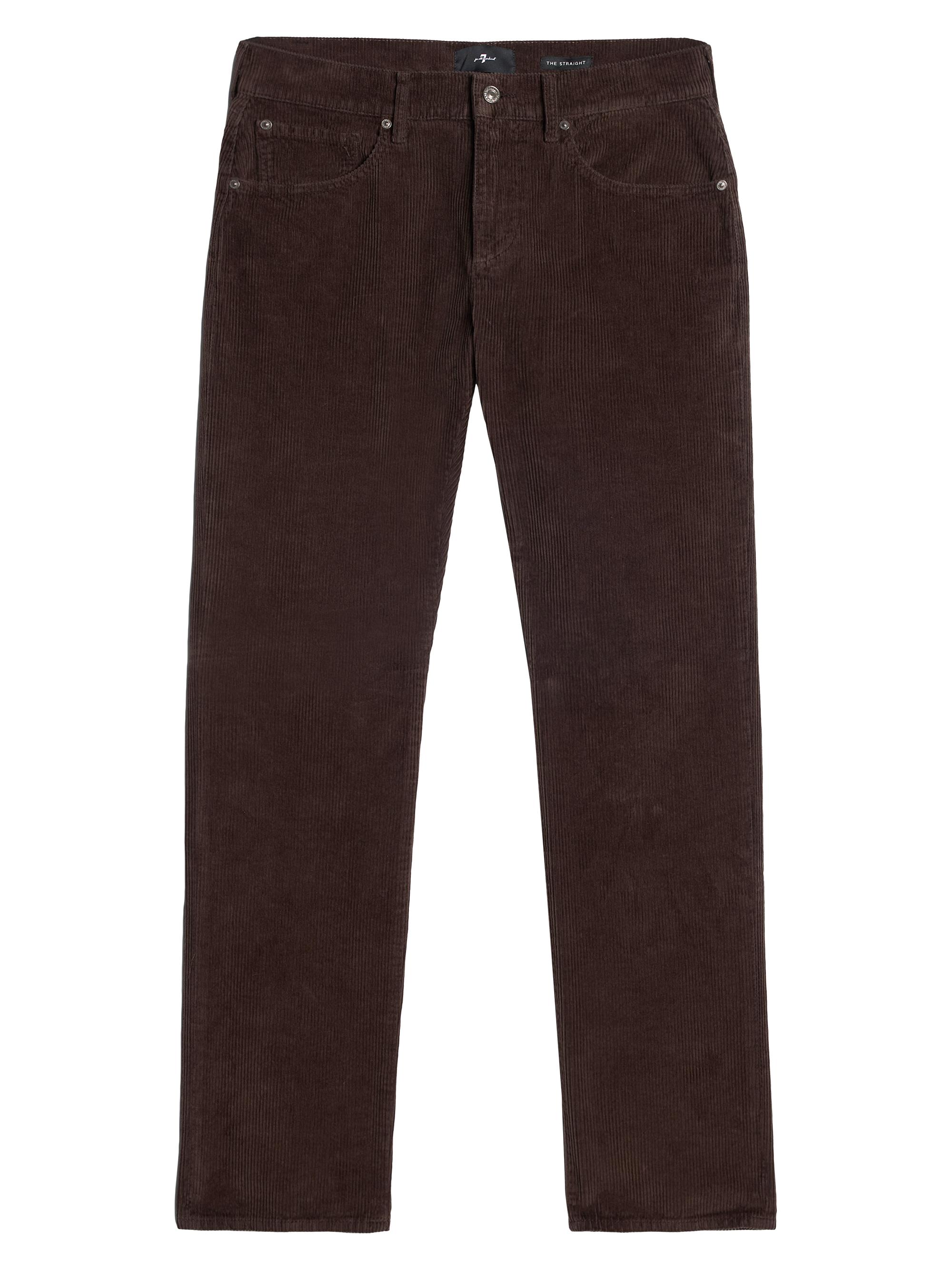 7 For All Mankind Men's Stretch-Cotton Corduroy Straight-Leg Pants - Corduroy Coffee
