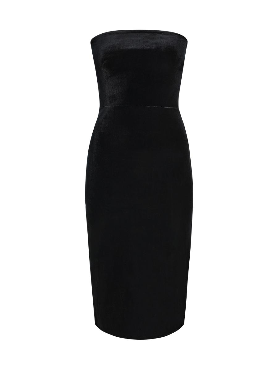 Commando Women's Velvet Strapless Midi-dress In Black