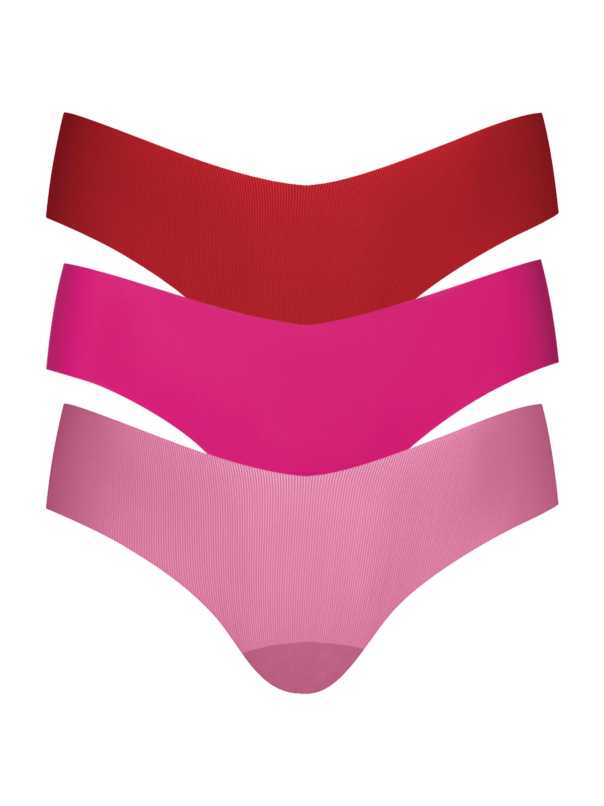 Commando Women's Invisible Rib 3-Pack Thong Briefs