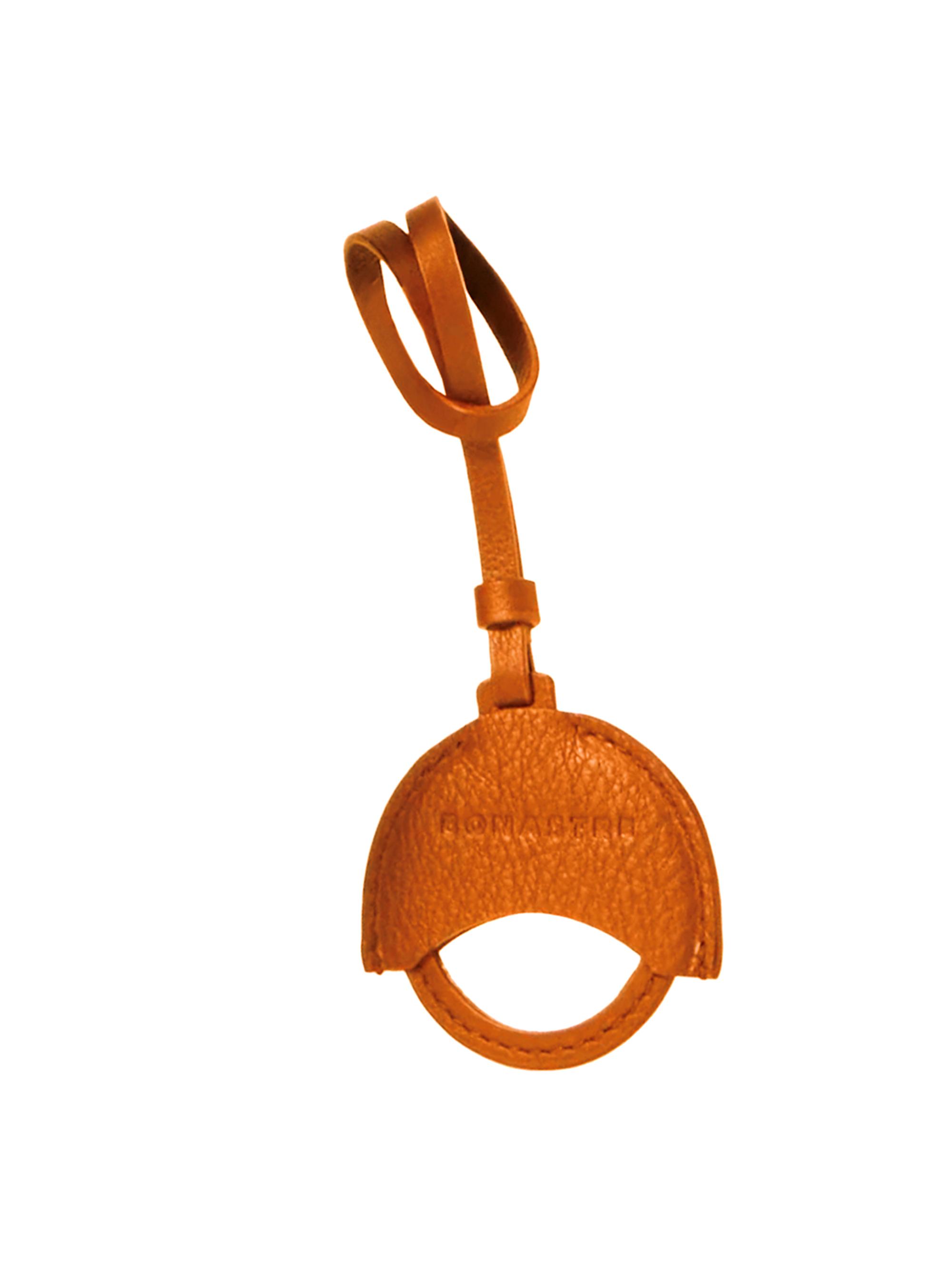 BONASTRE Men's Leather & Mirror Moon Charm - Black