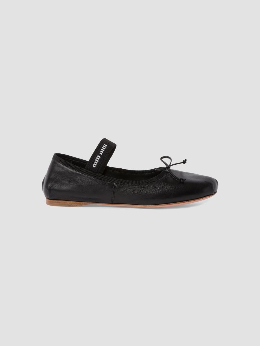 Miu Miu Leather Ballerinas | Saks Fifth Avenue