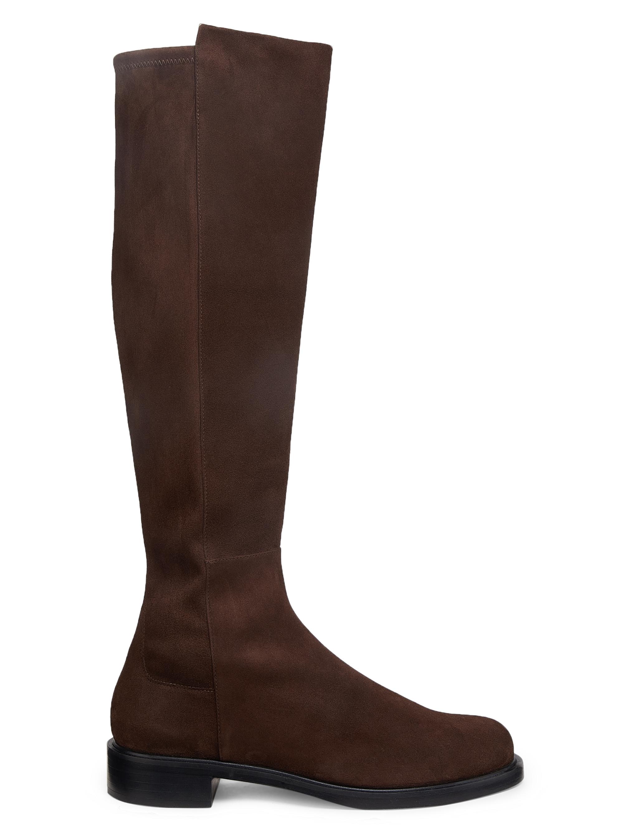Stuart Weitzman Women's 5050 Gisele 30MM Suede Boots - Walnut Black