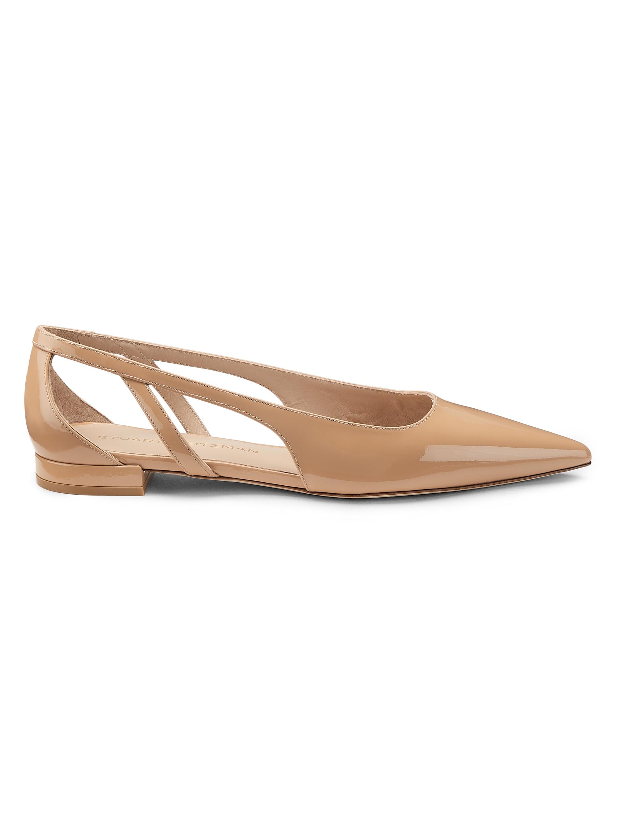 Escarpins Stuart Weitzman Giveable Bronze Taille 8 US - Occasion - Style Flats Métallique