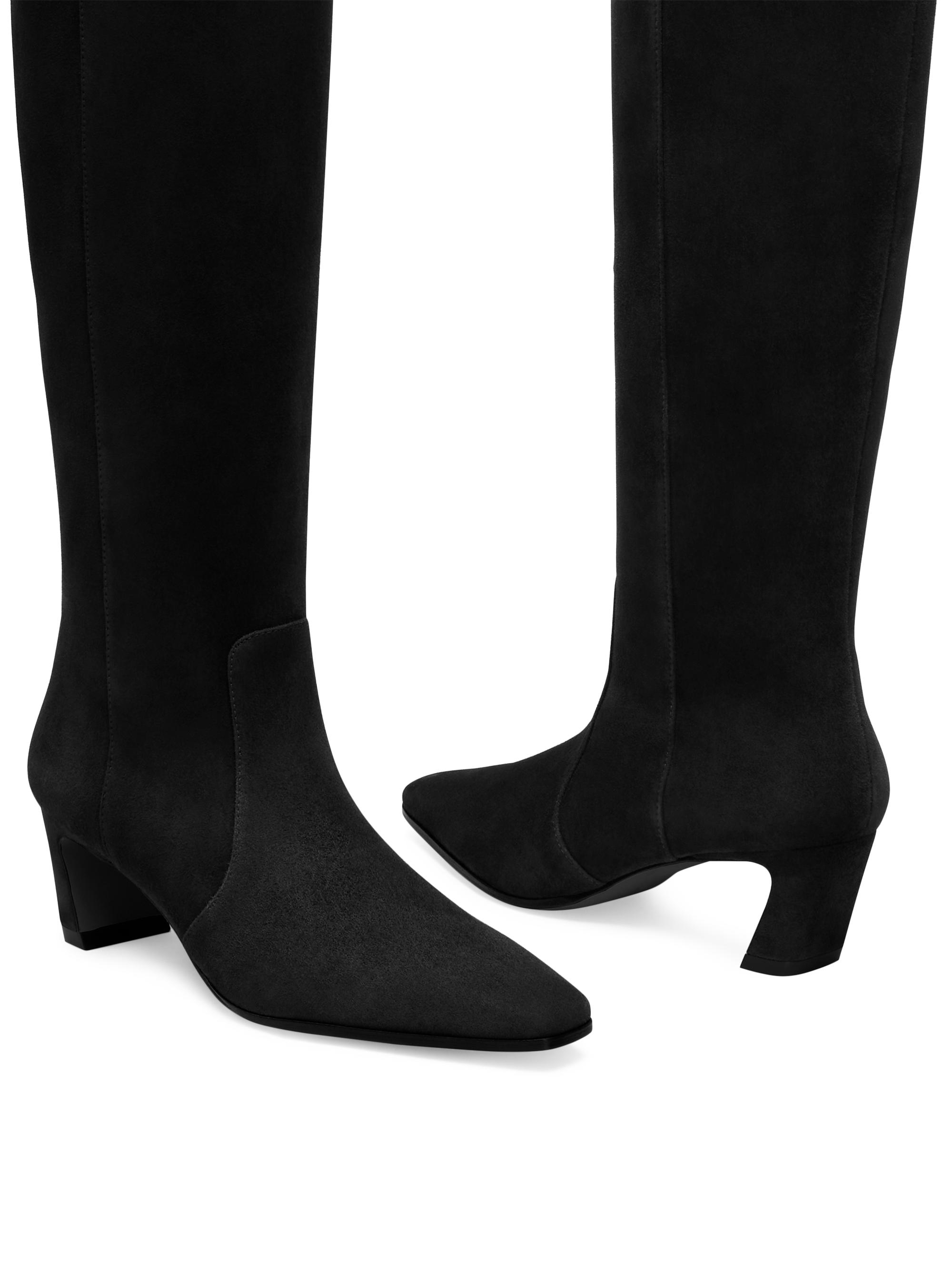 Stuart Weitzman Stassi 50MM Suede Boots | Saks Fifth Avenue