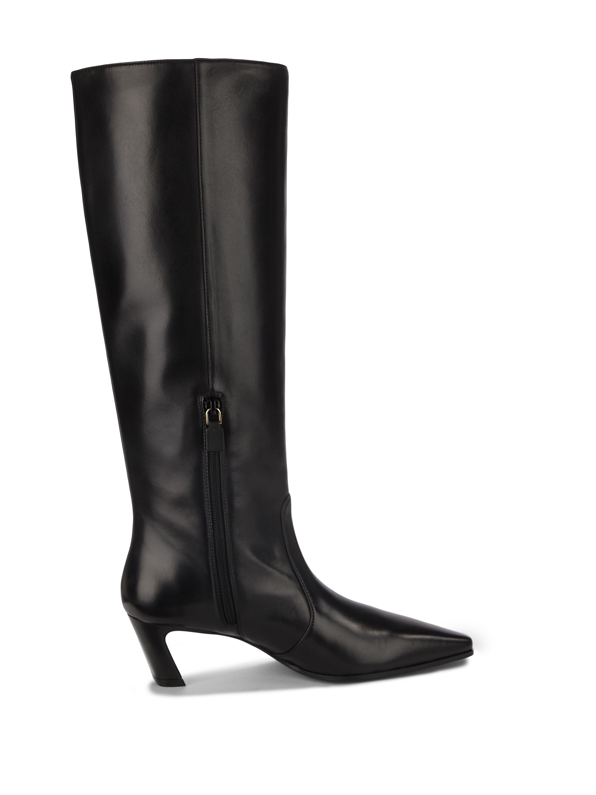 Stuart Weitzman Stassi 50MM Leather Boots | Saks Fifth Avenue