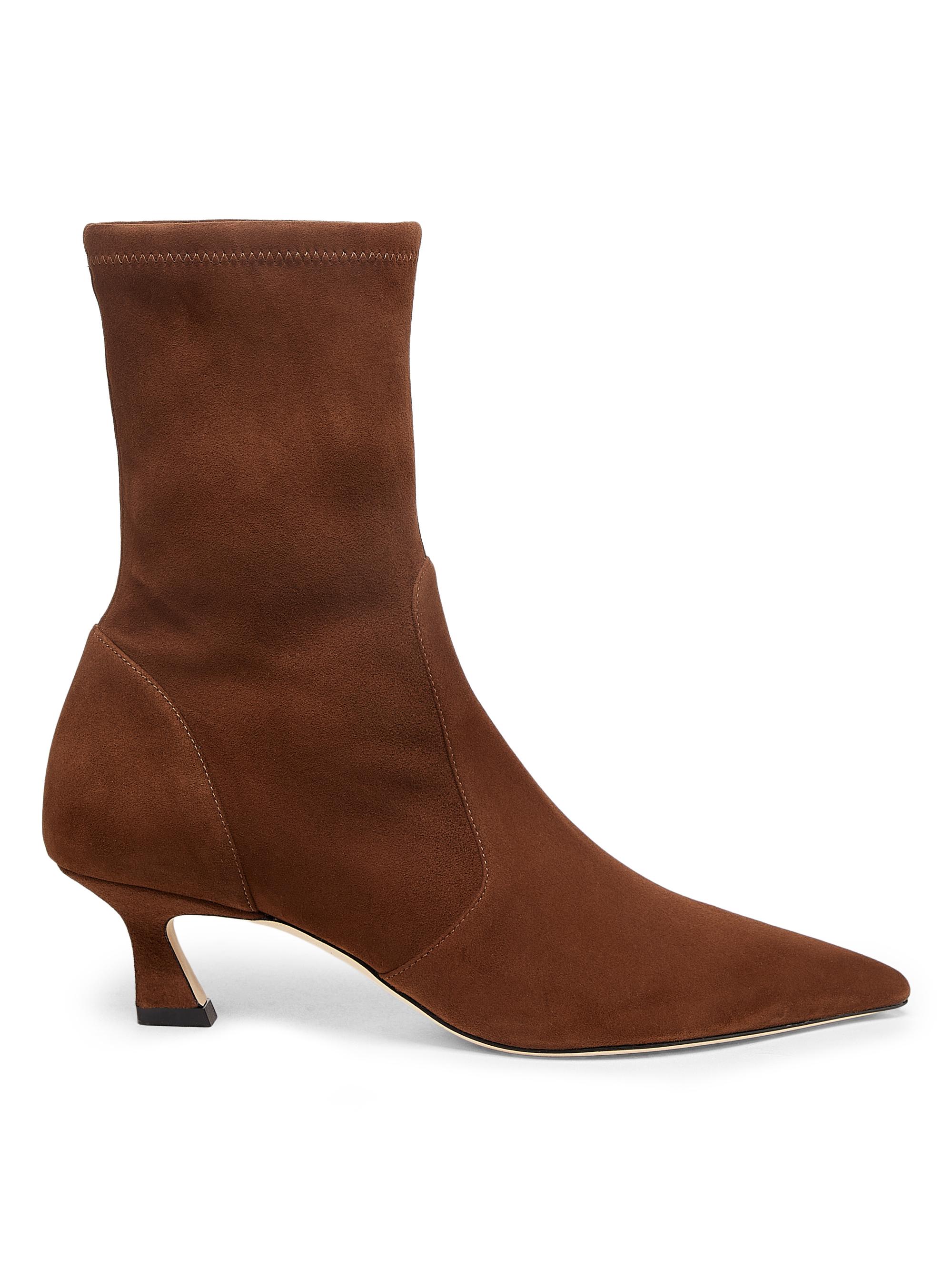 Stuart Weitzman Women's Vinnie 50MM Suede Boots - Deep Coffee