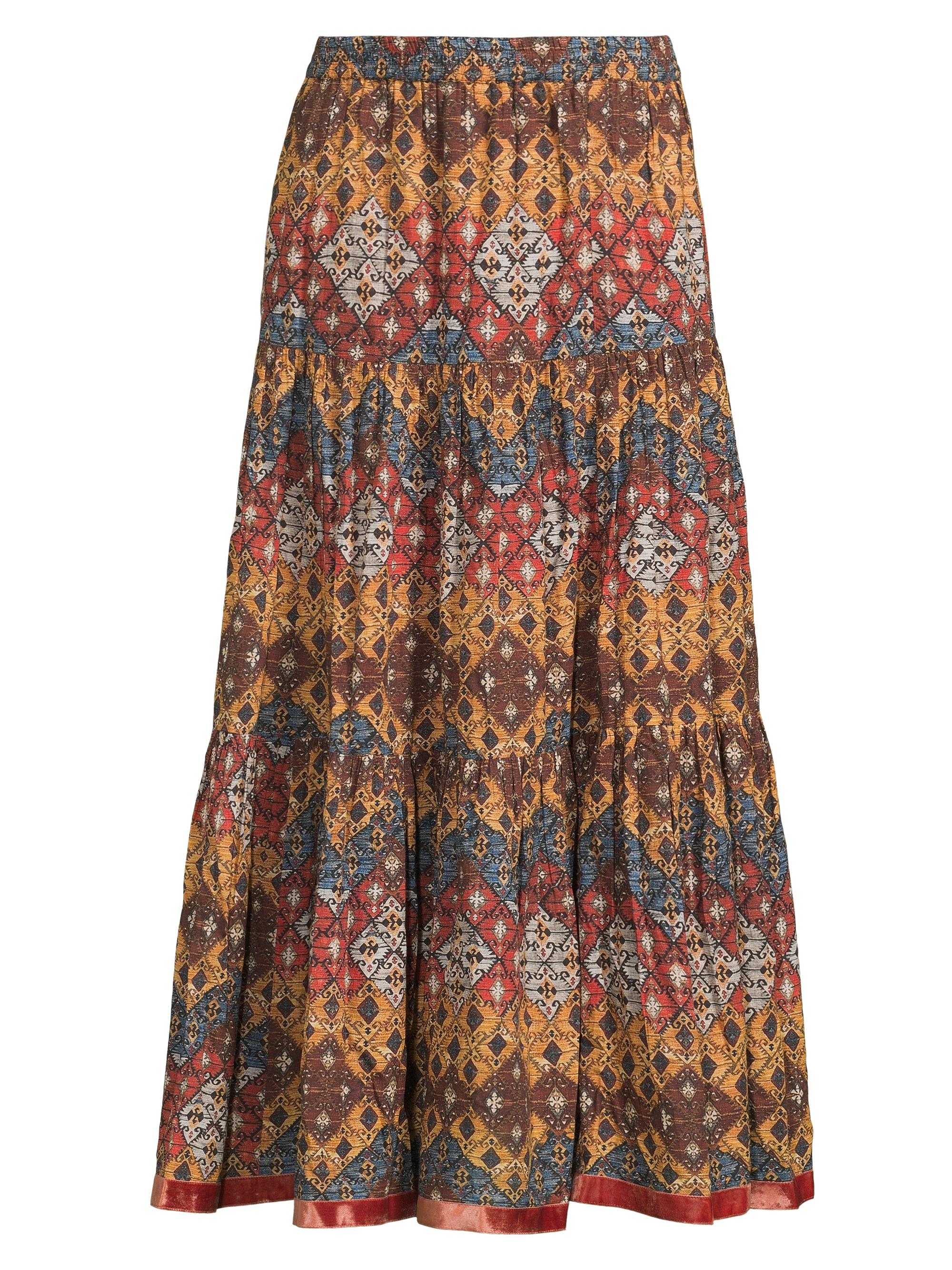 Tory Burch Printed Silk Twill Skirt | Saks Fifth Avenue