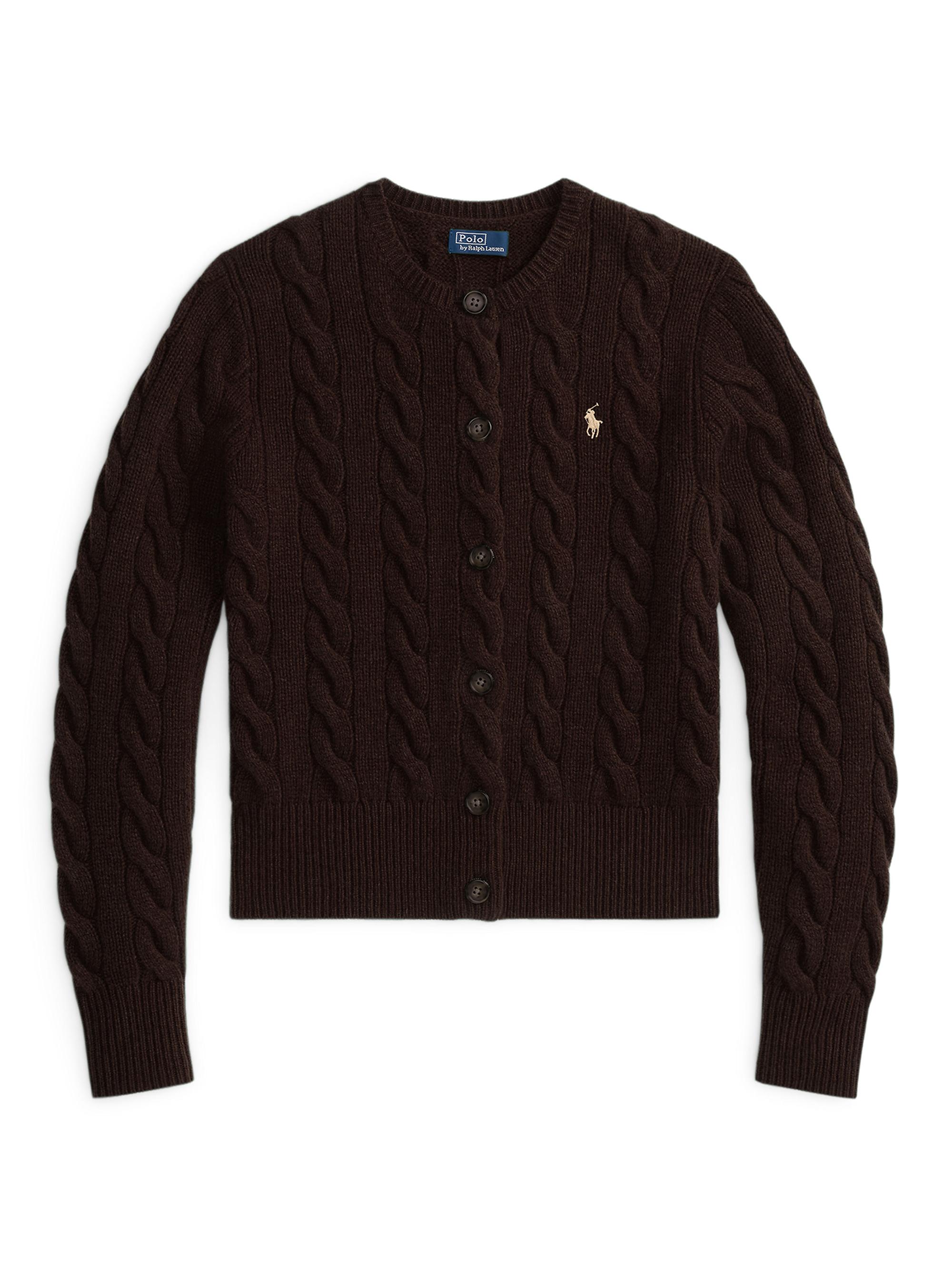 Polo Ralph Lauren Cable-Knit Wool & Cashmere Cardigan | Saks Fifth