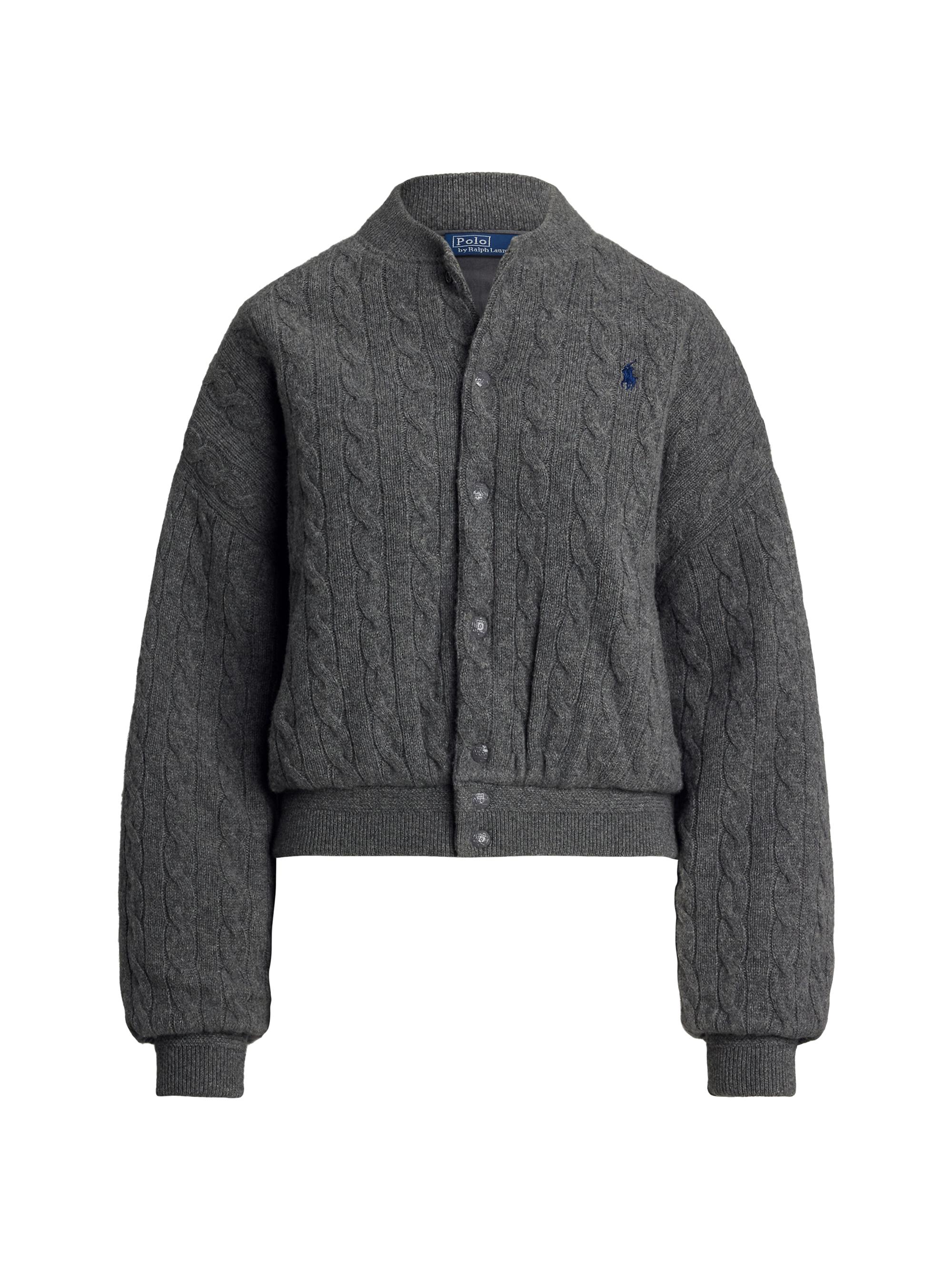 【美品】RALPH LAUREN ストライプジャケット ウール カシミア混 11 0400023896114_ANTIQUEHEATHER?