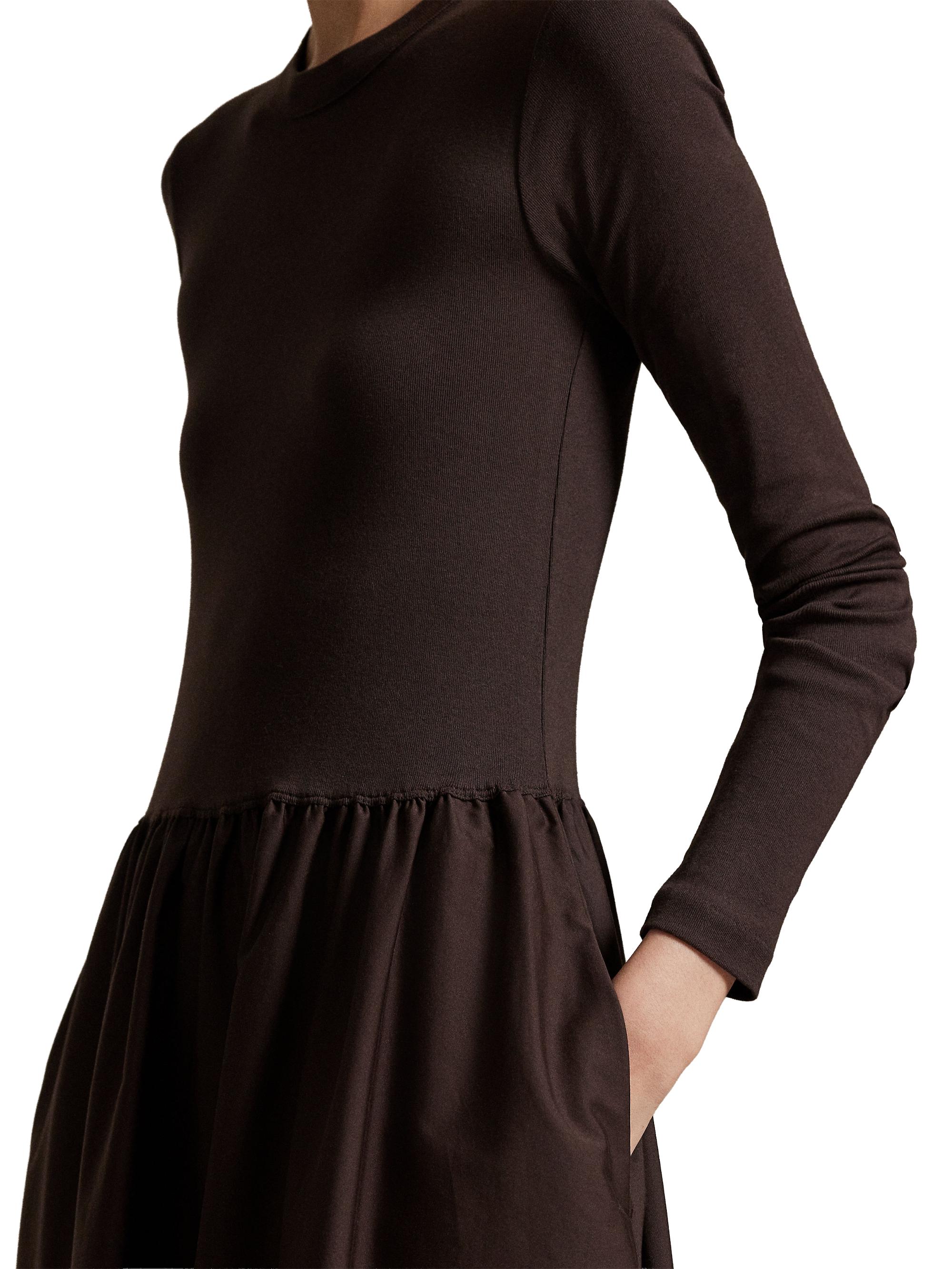 navy blue dress for baby girl Marella A-line Midi Shift Dress | Brown main image 1