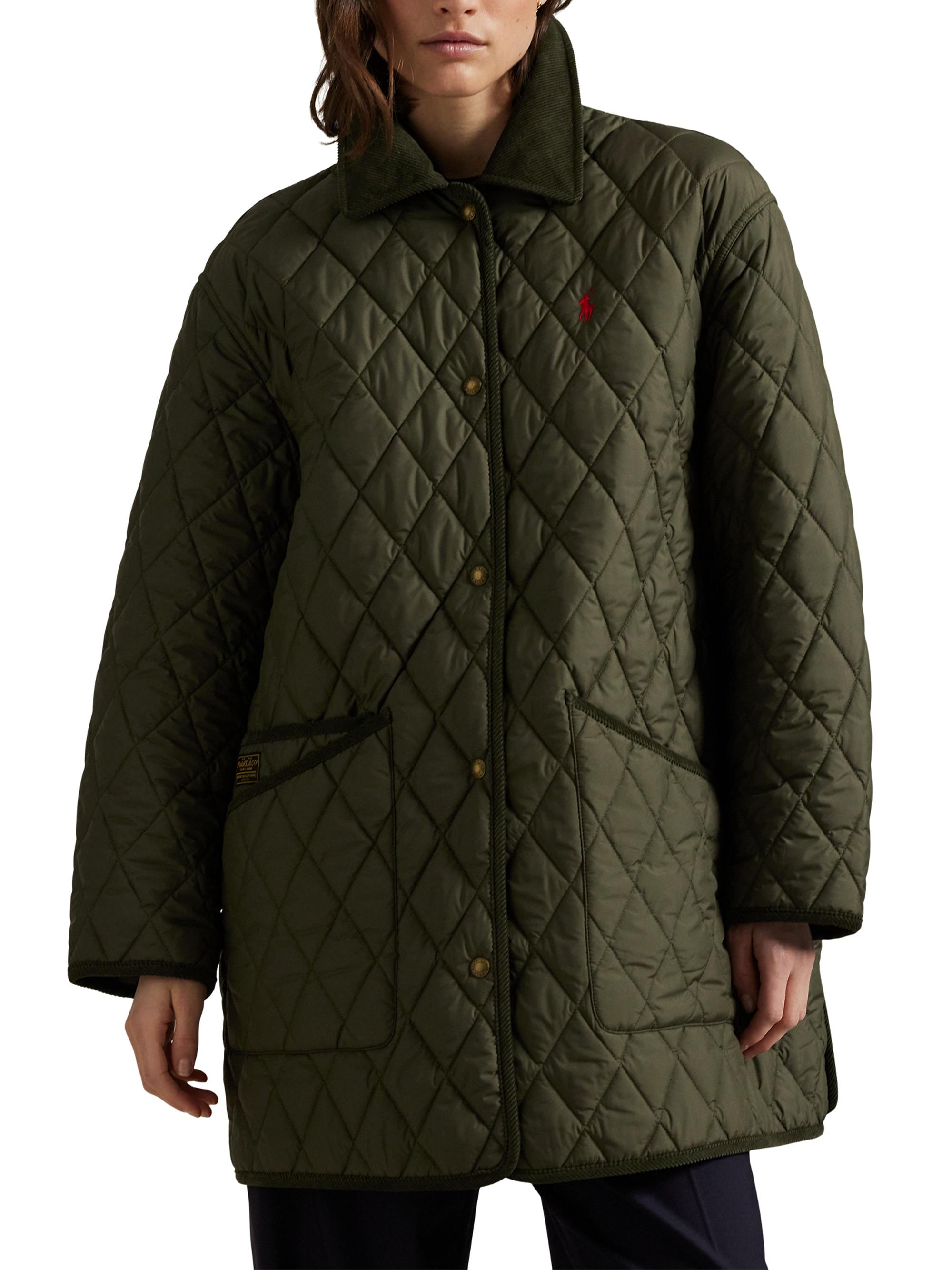 Polo Ralph Lauren Women's Oversized Quilted Barn Jacket - Ranger Green | Thumbnail 3