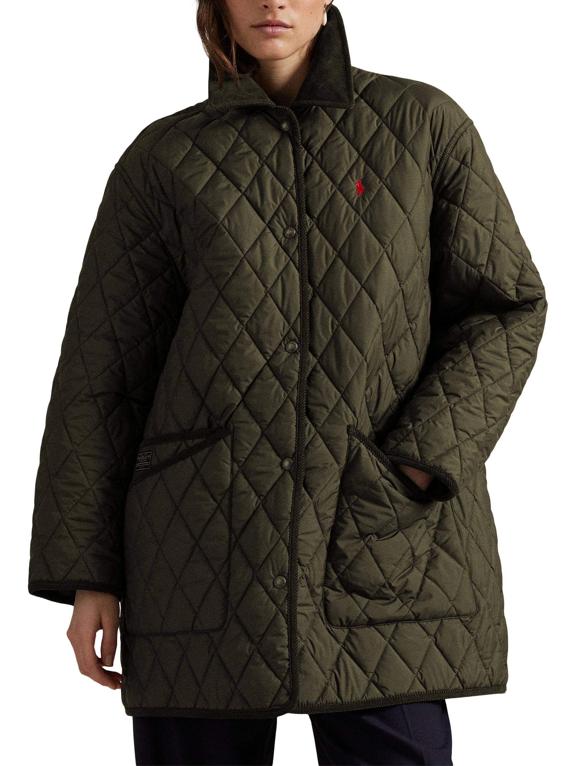 Polo Ralph Lauren Women's Oversized Quilted Barn Jacket - Ranger Green | Thumbnail 4