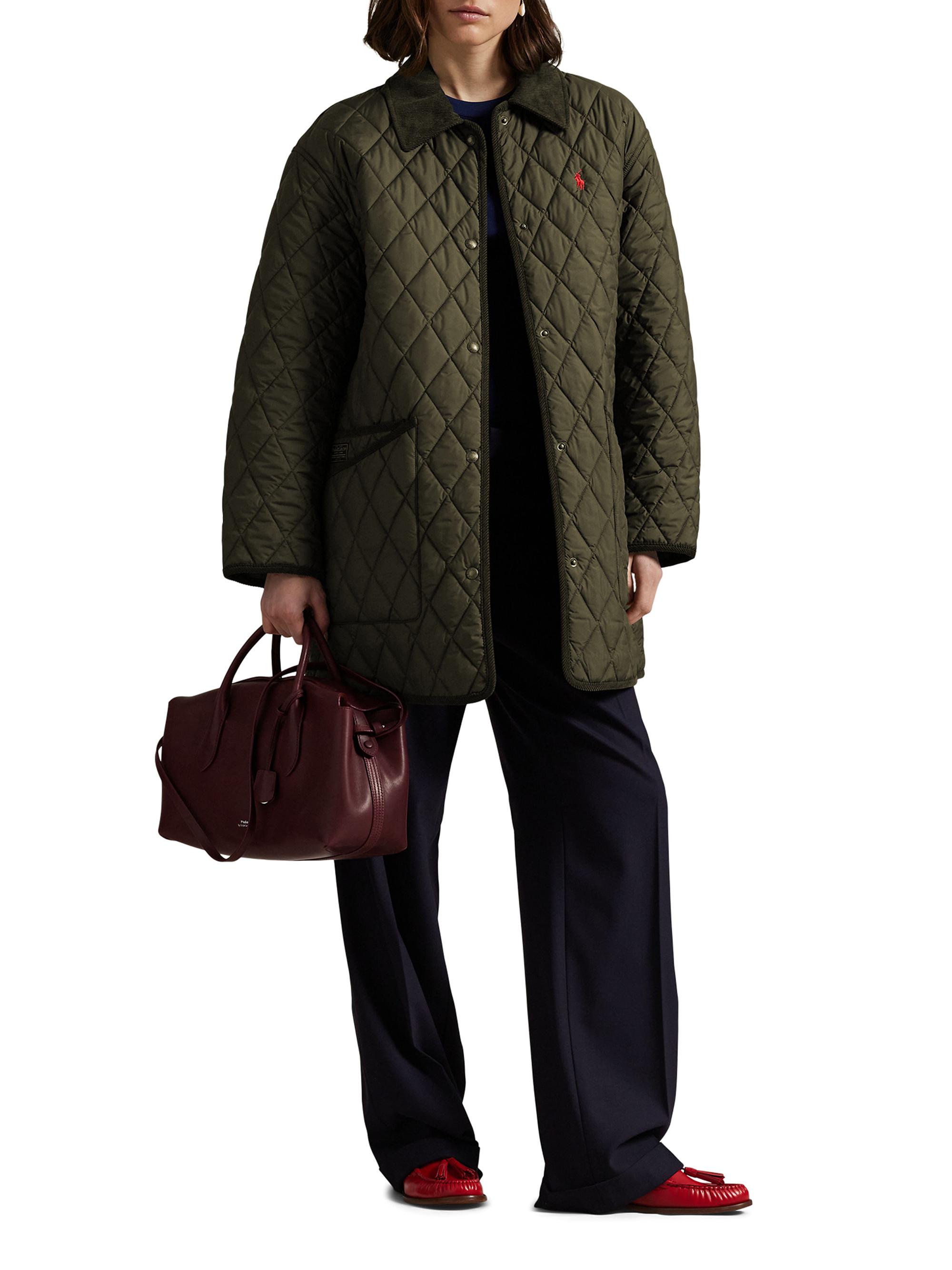 Polo Ralph Lauren Women's Oversized Quilted Barn Jacket - Ranger Green | Thumbnail 2