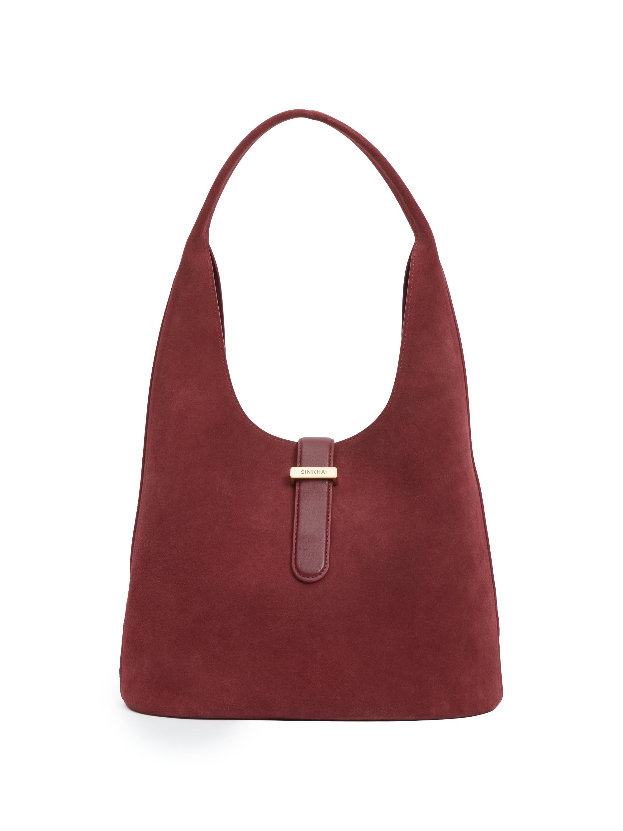 SIMKHAI Women's Khai Suede Hobo Bag - Cranberry