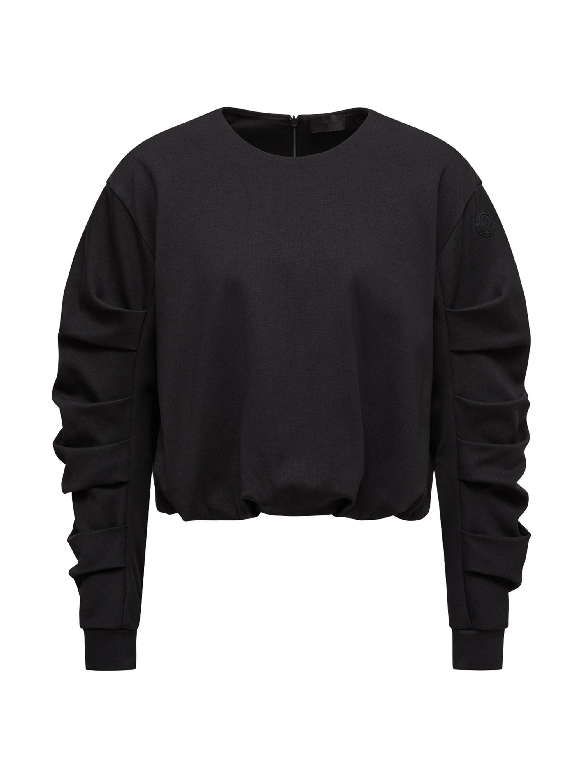 Moncler Women's Crewneck Sweatshirt in Cotton - Black
