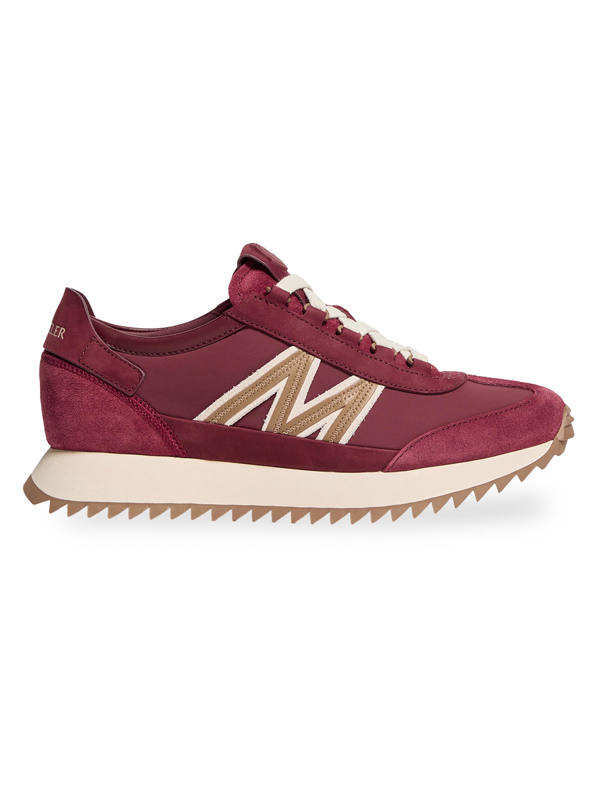 Moncler Women's Pacey2 Sneakers in Suede and Nubuck - Burgundy | Thumbnail 5