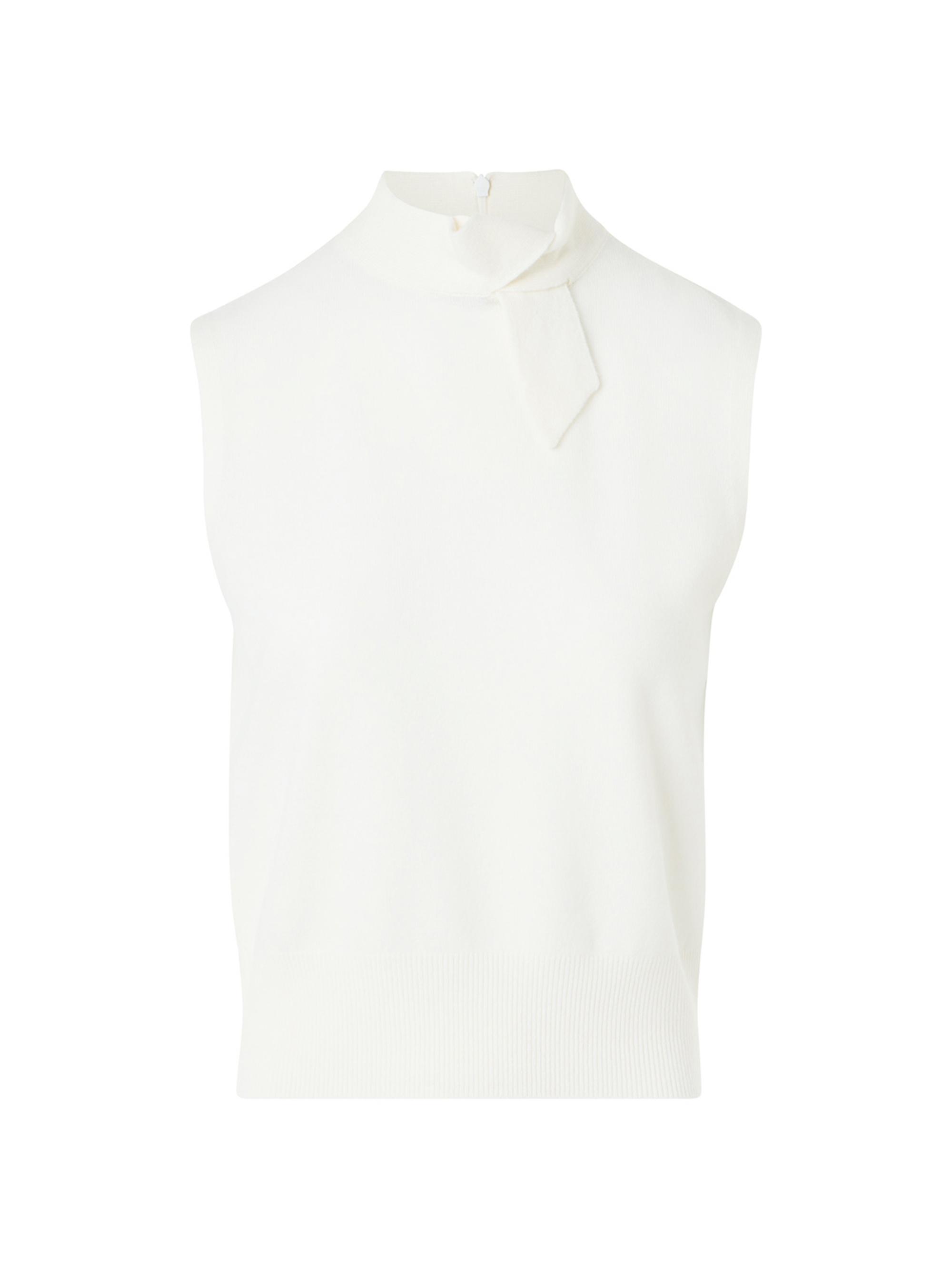 Akris Women's Knotted Cashmere Top - Ecru