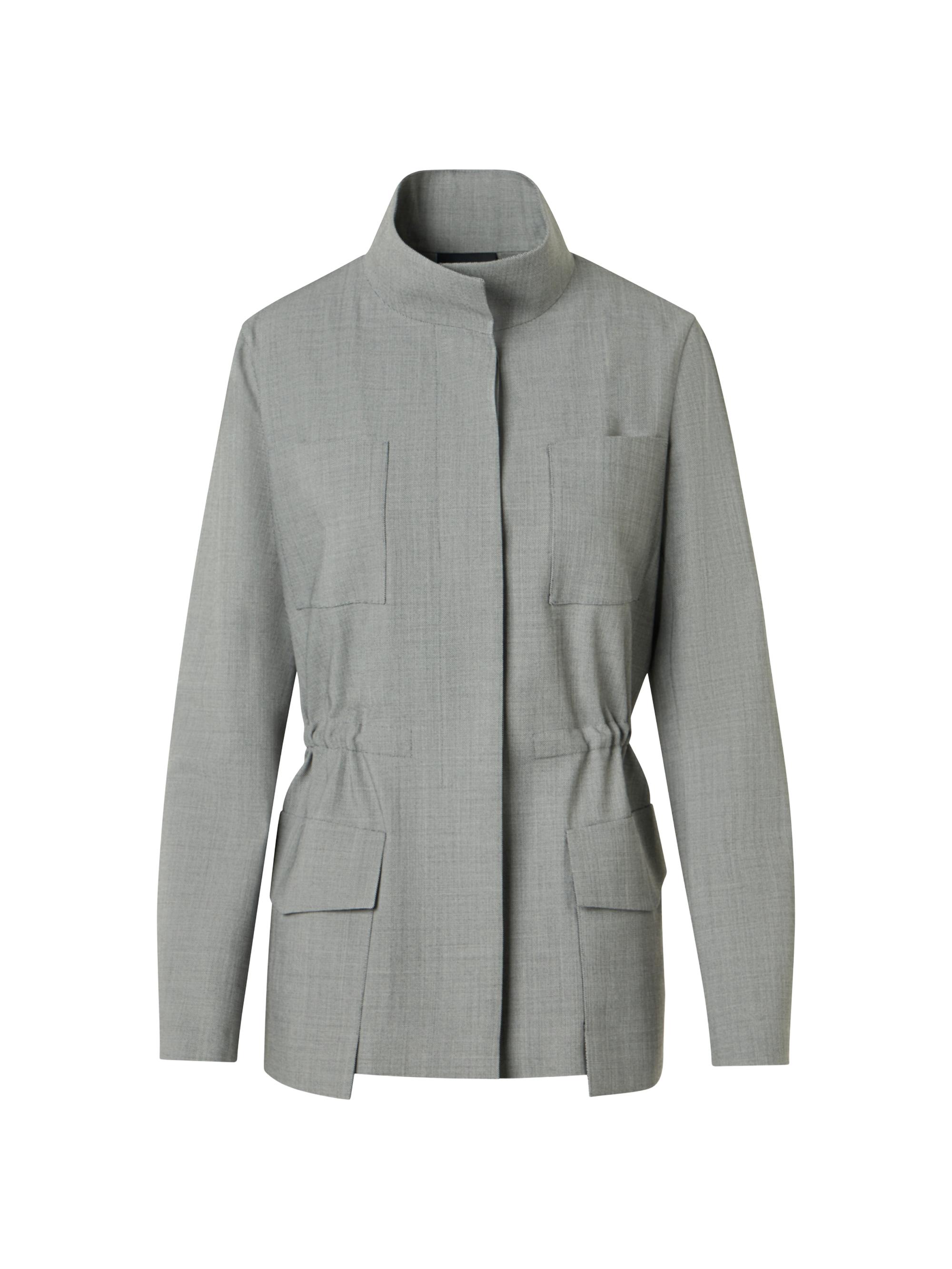 Akris Women's Chianti Wool Drawstring Jacket - Black White