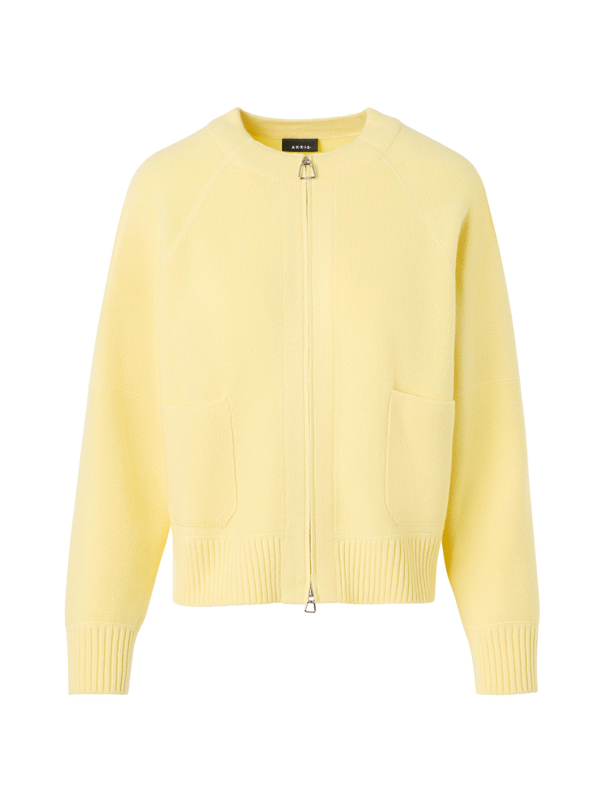 Akris Women's Cashmere Piqué Zip Cardigan - Sun