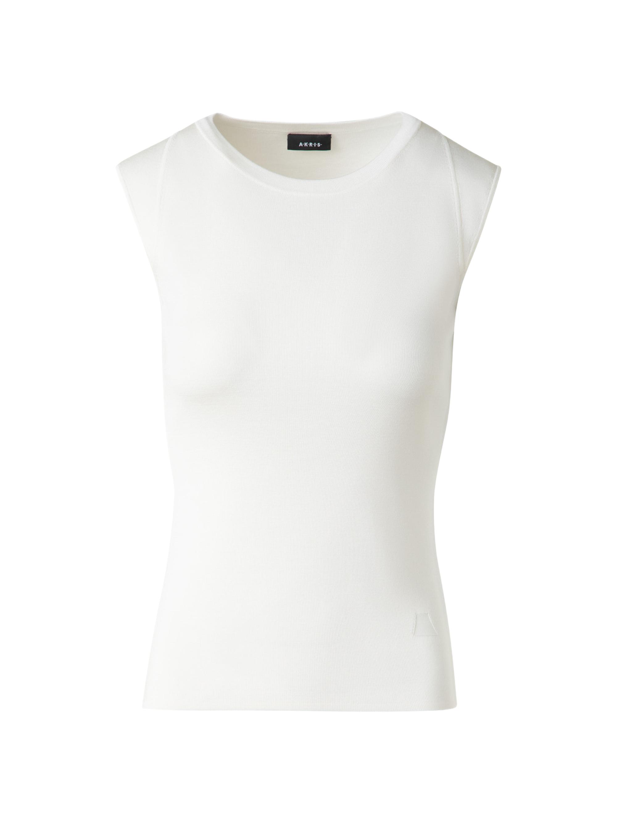 Akris Women's Silk Knit Crewneck Top - Ecru