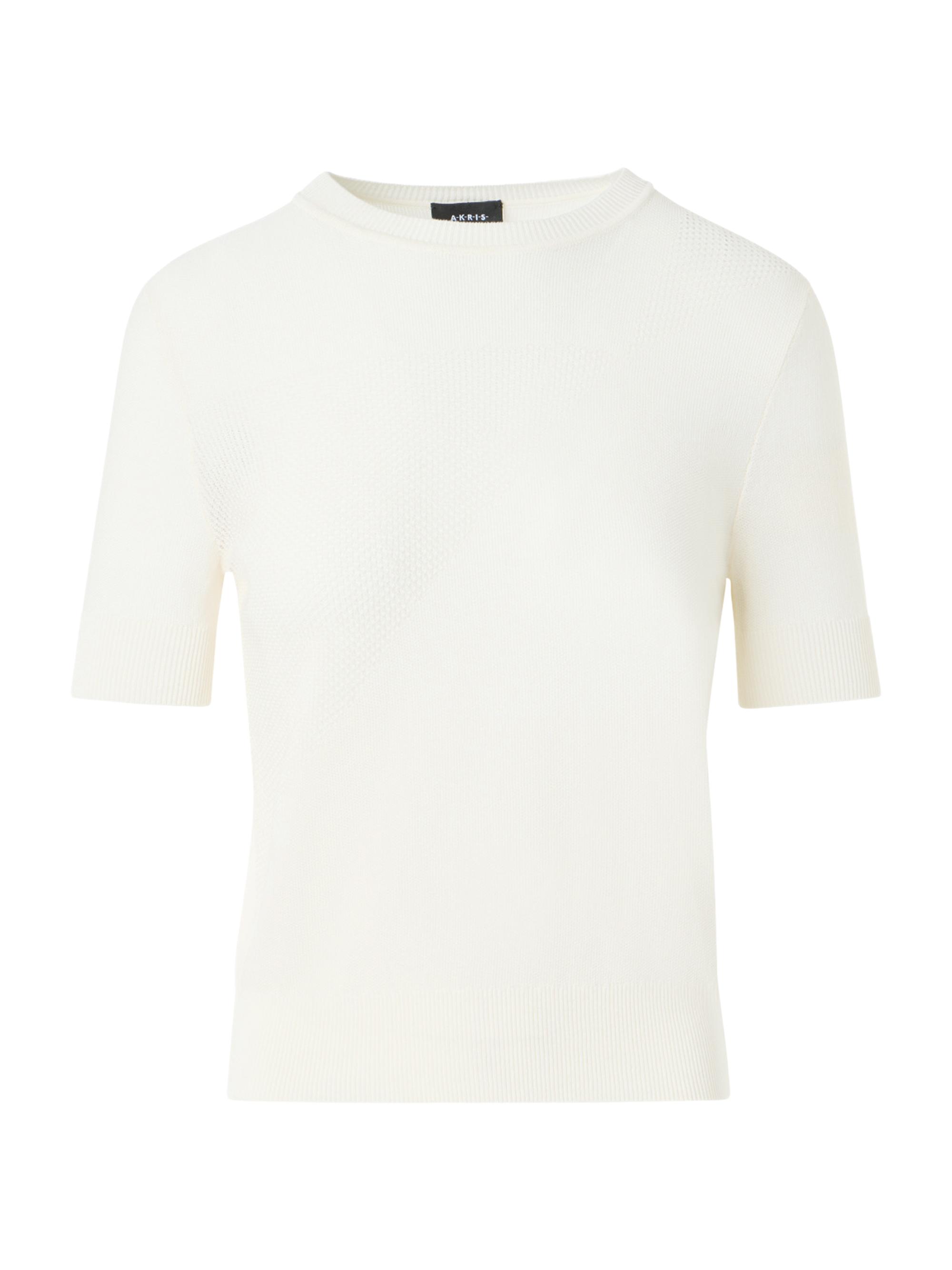 Akris Women's Knit Silk-Cotton Top - Ecru