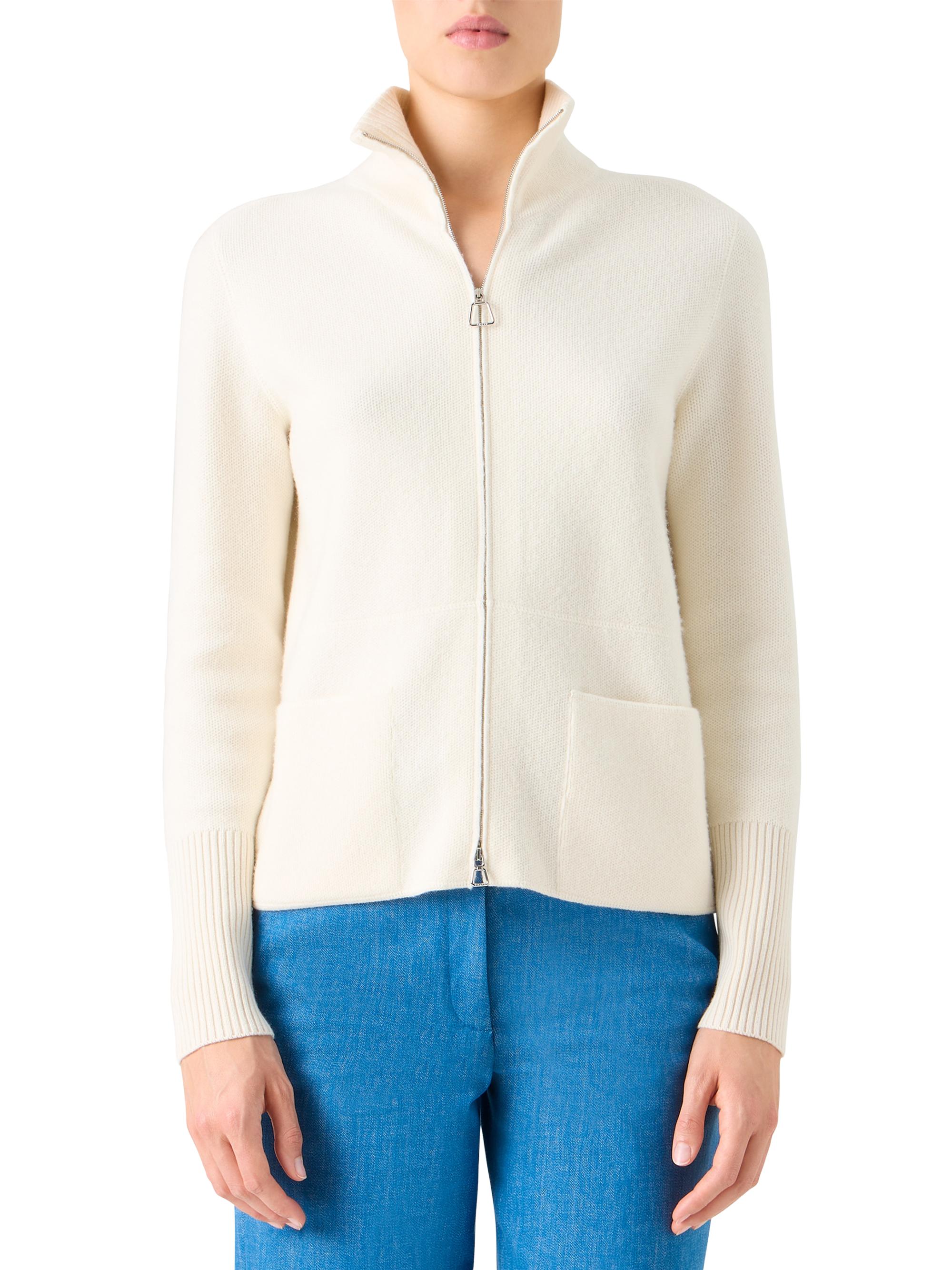 Akris Cashmere Piqué Zip Cardigan | Saks Fifth Avenue