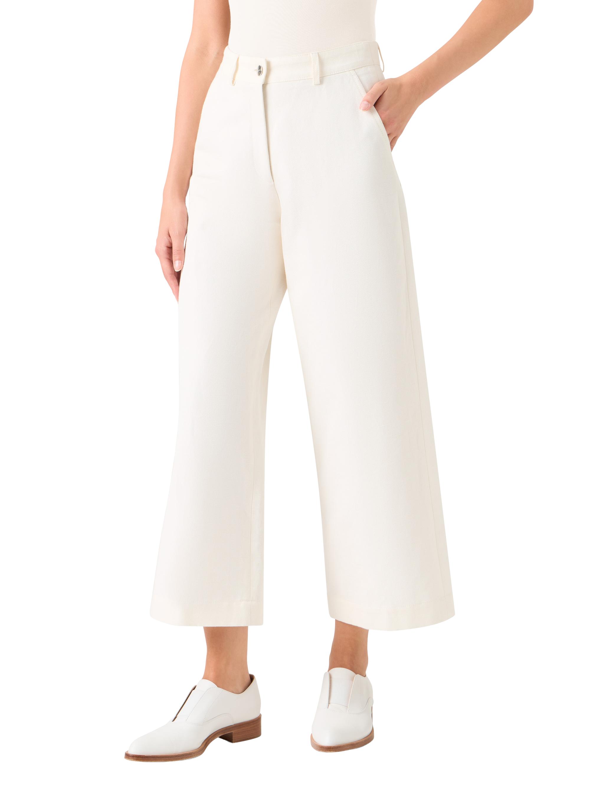 Akris Finn Cotton-Linen Gabardine Wide-Leg Pants | Saks Fifth Avenue