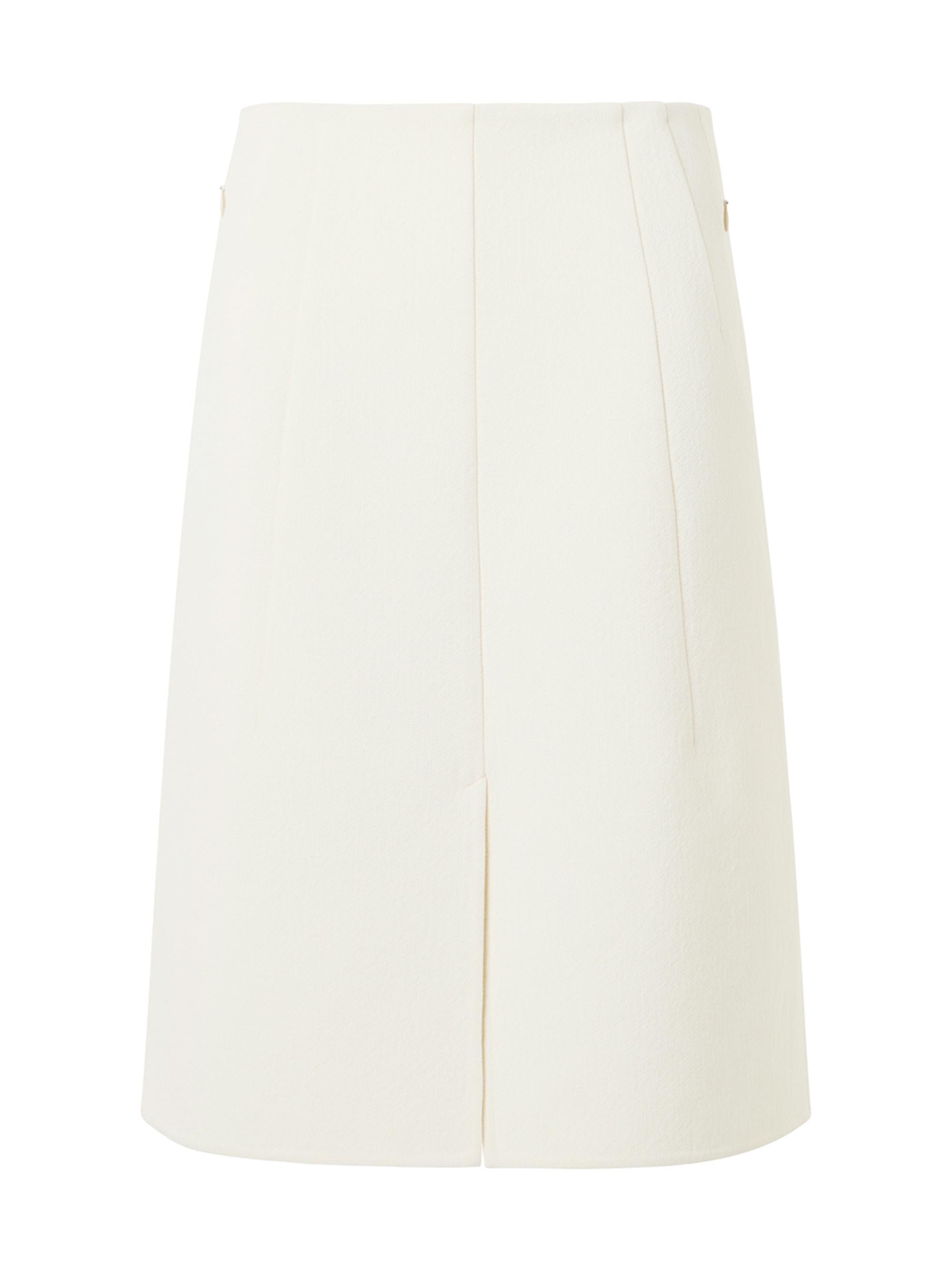 Akris Women's Double-Face Cotton A-Line Skirt - Ecru