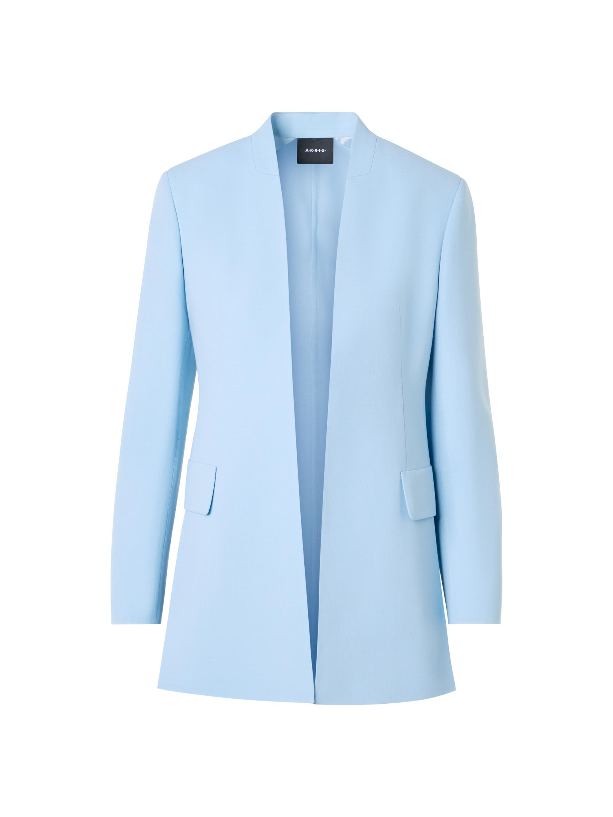Akris Women's Alvar Double-Face Wool Blazer - Powder Blue