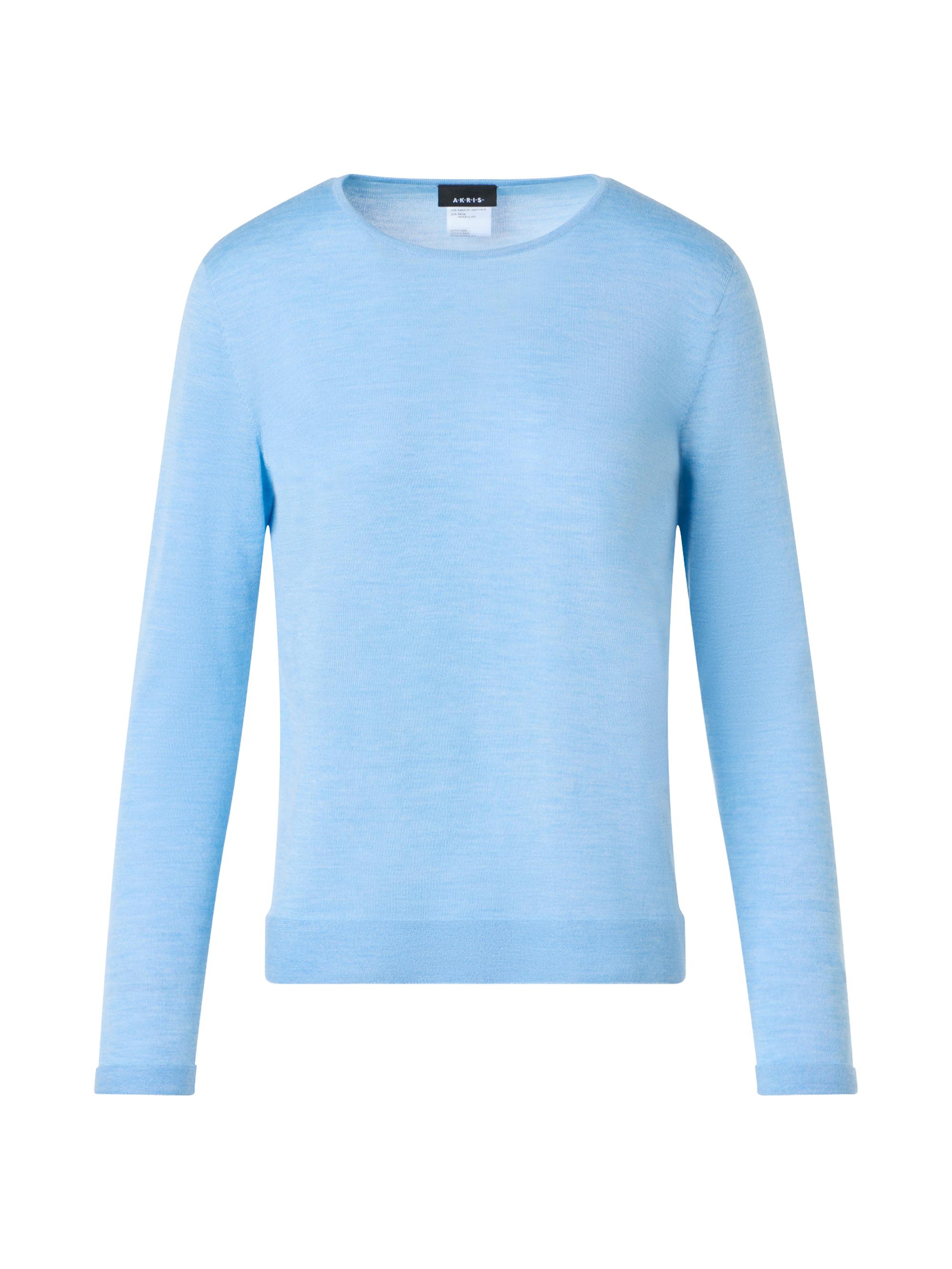 Akris Women's Fine Gauge Cashmere-Silk Sweater - Powder Blue