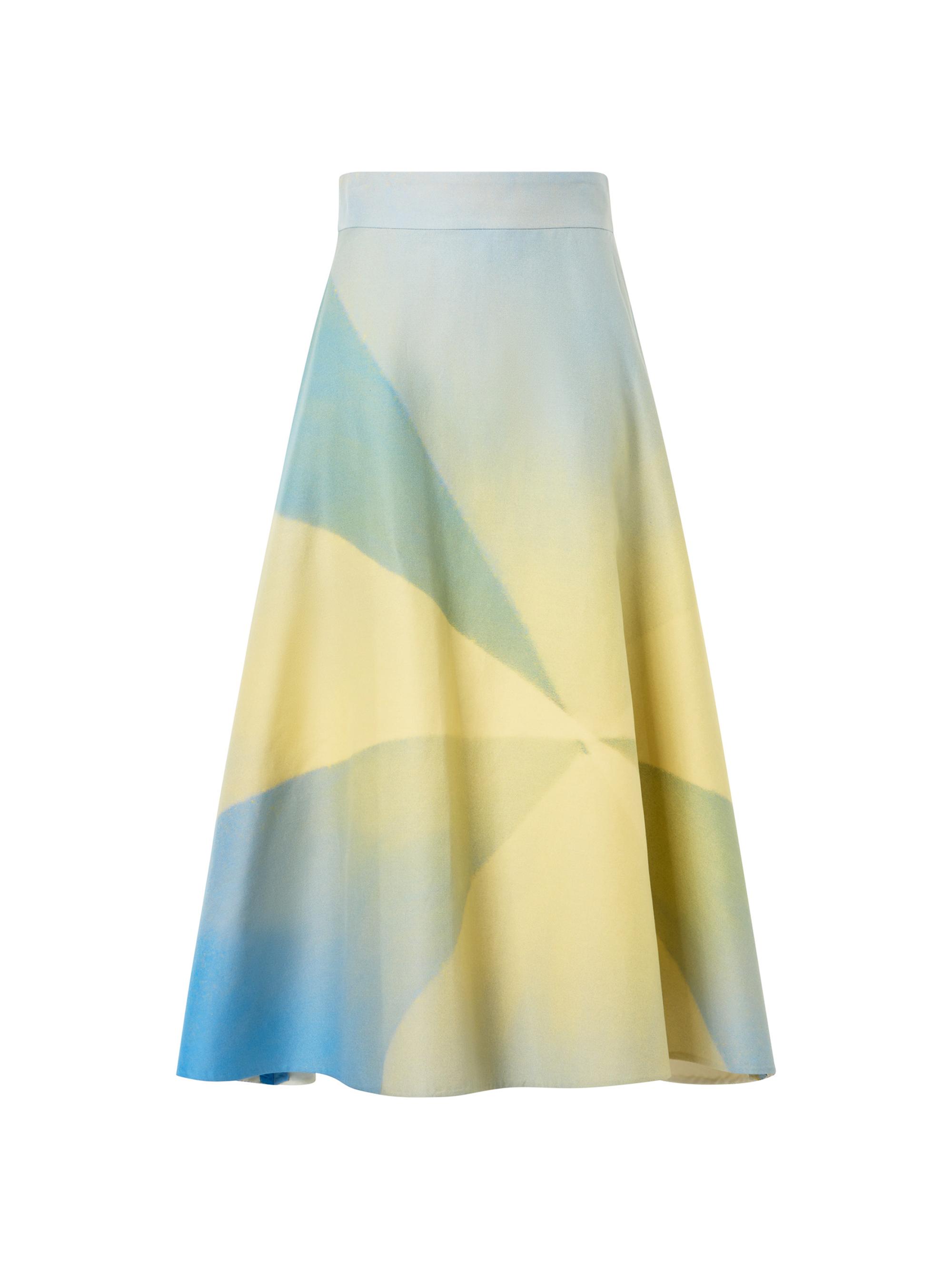 Akris Women's Sunbeam Print Cotton Midi-Skirt
