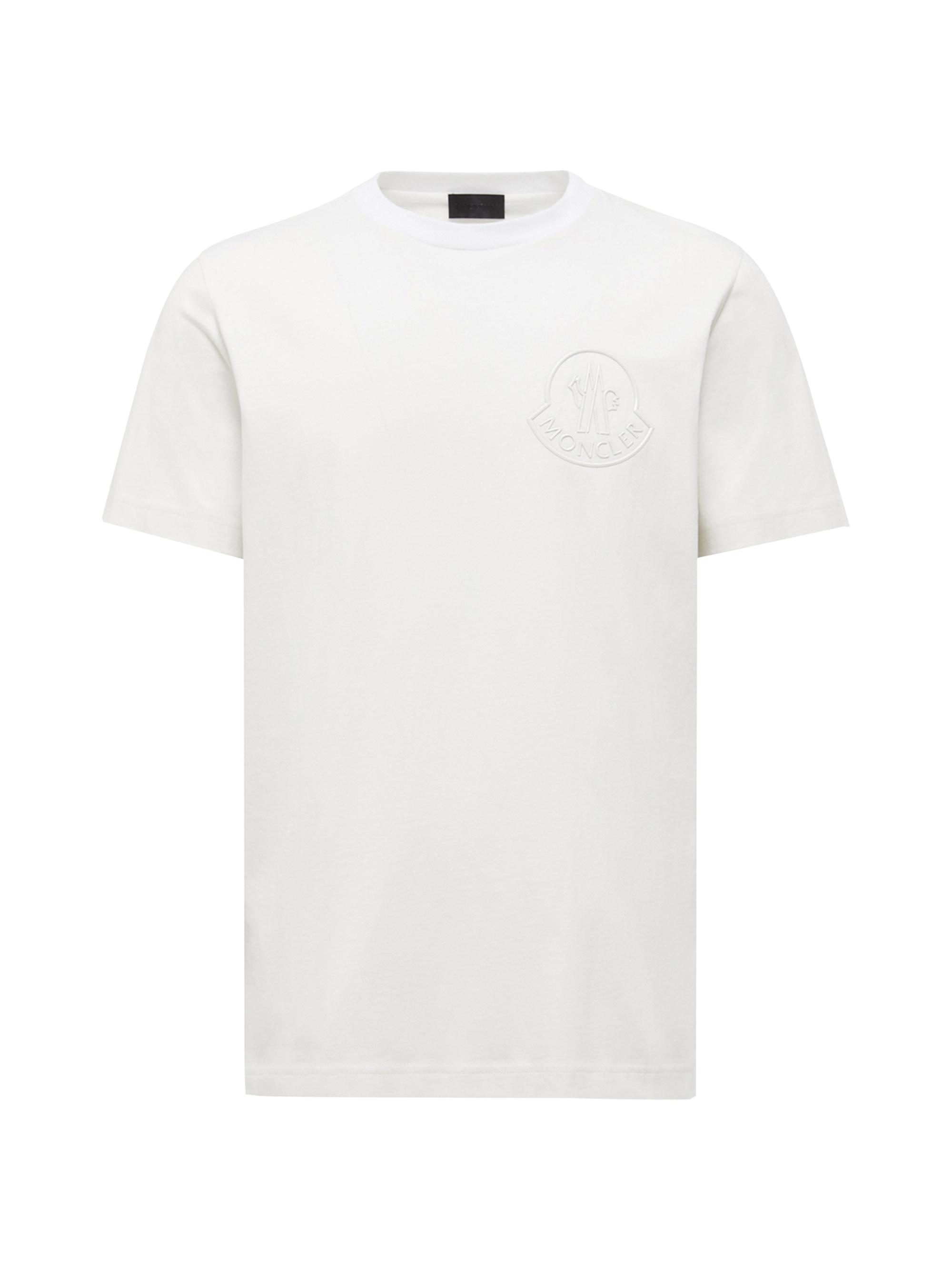 Moncler Men's Crew-Neck T-Shirt in Cotton - White