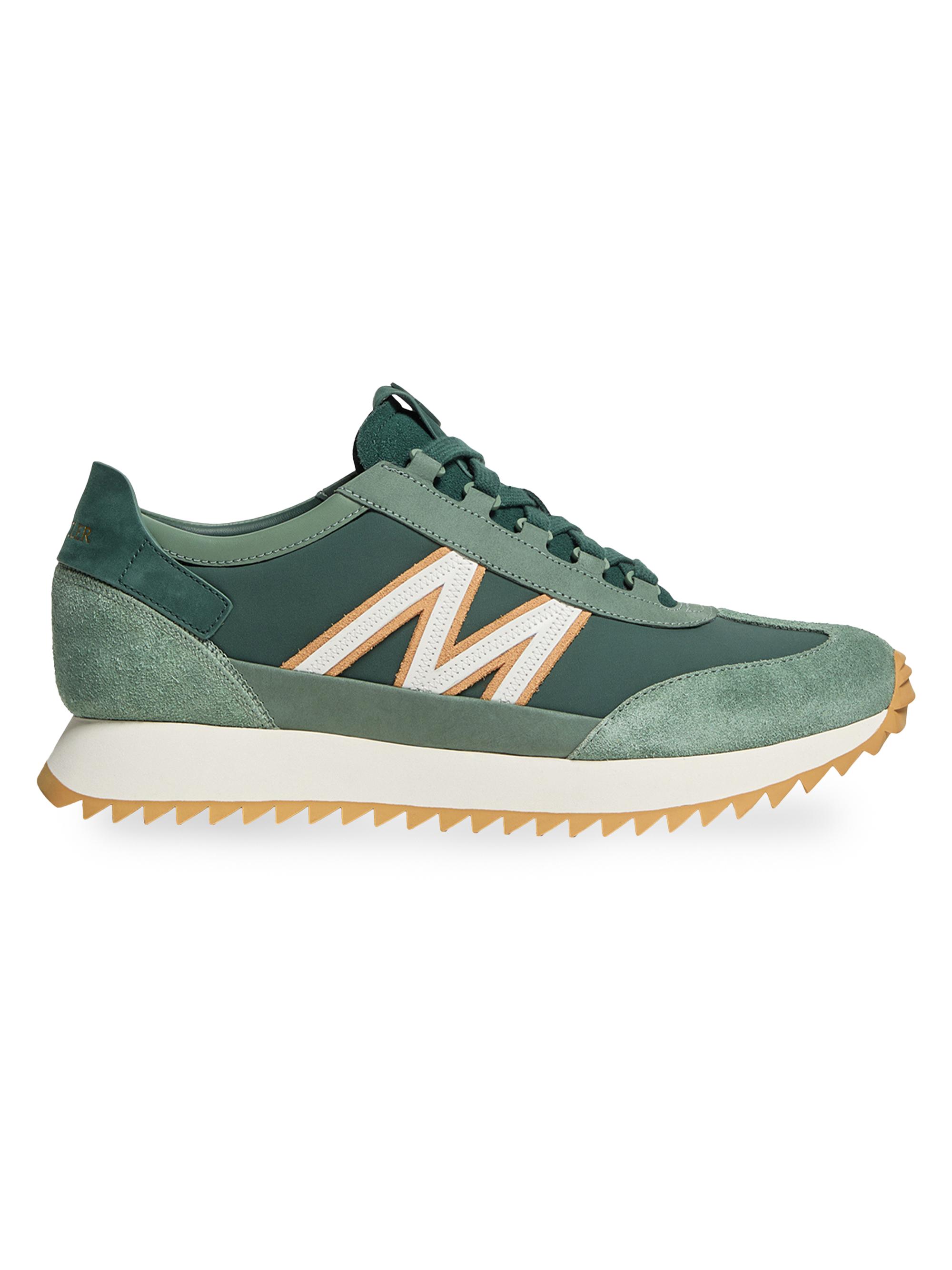 Moncler Men's Pacey2 Sneakers in Suede & Nubuck - Green
